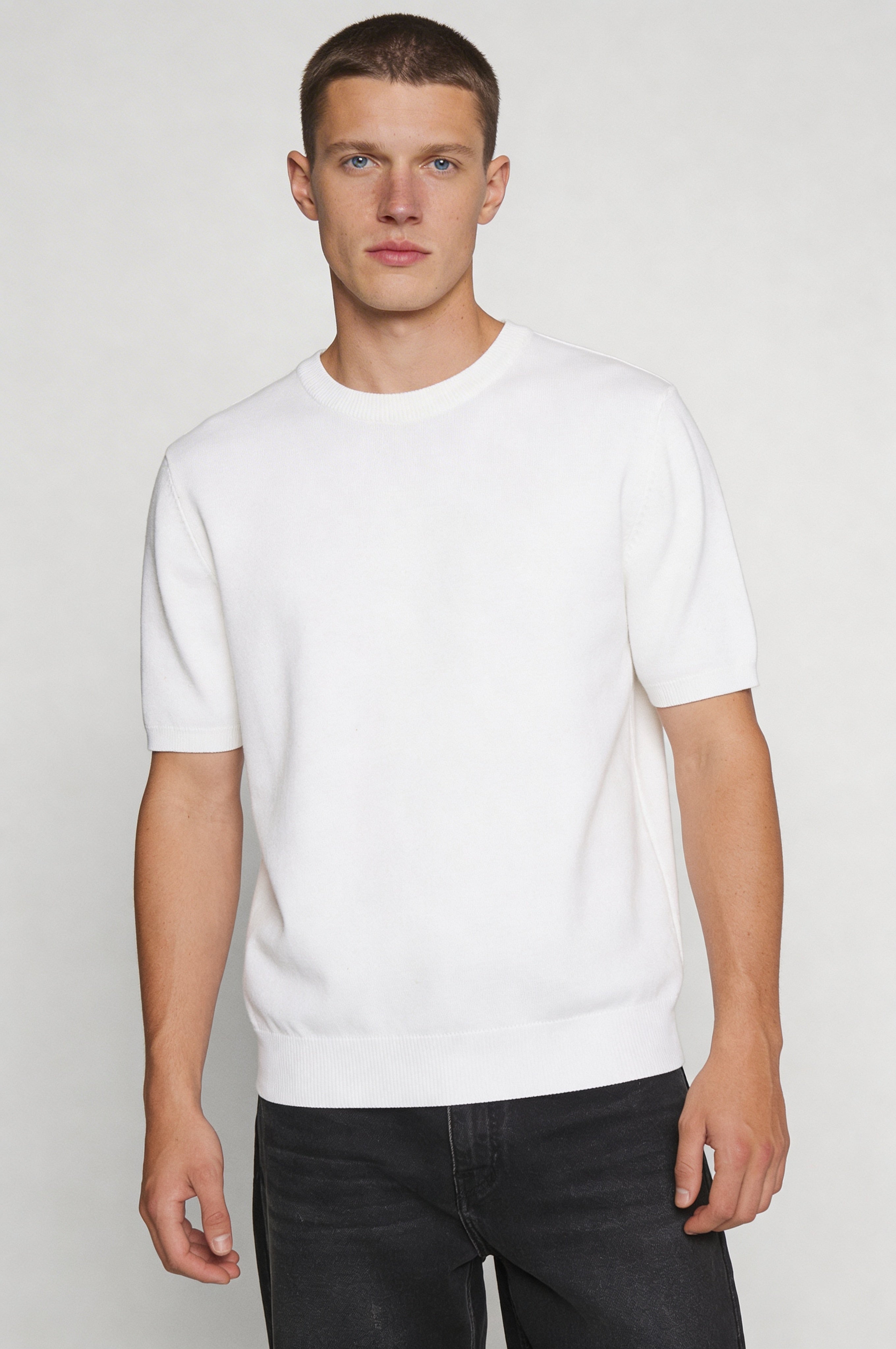 SOLEN KNIT TEE – WHITE