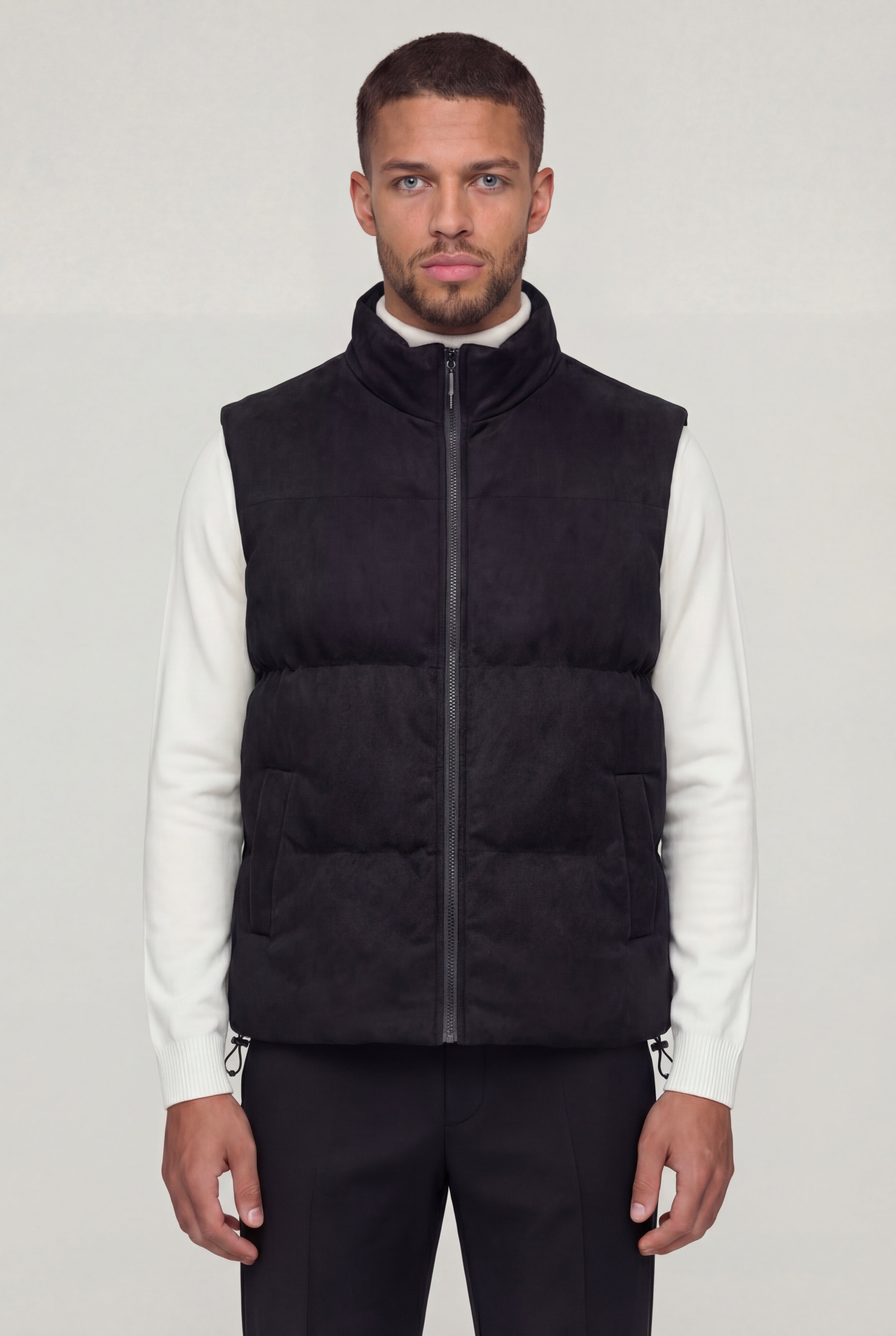SOLVANE SUEDE VEST – BLACK