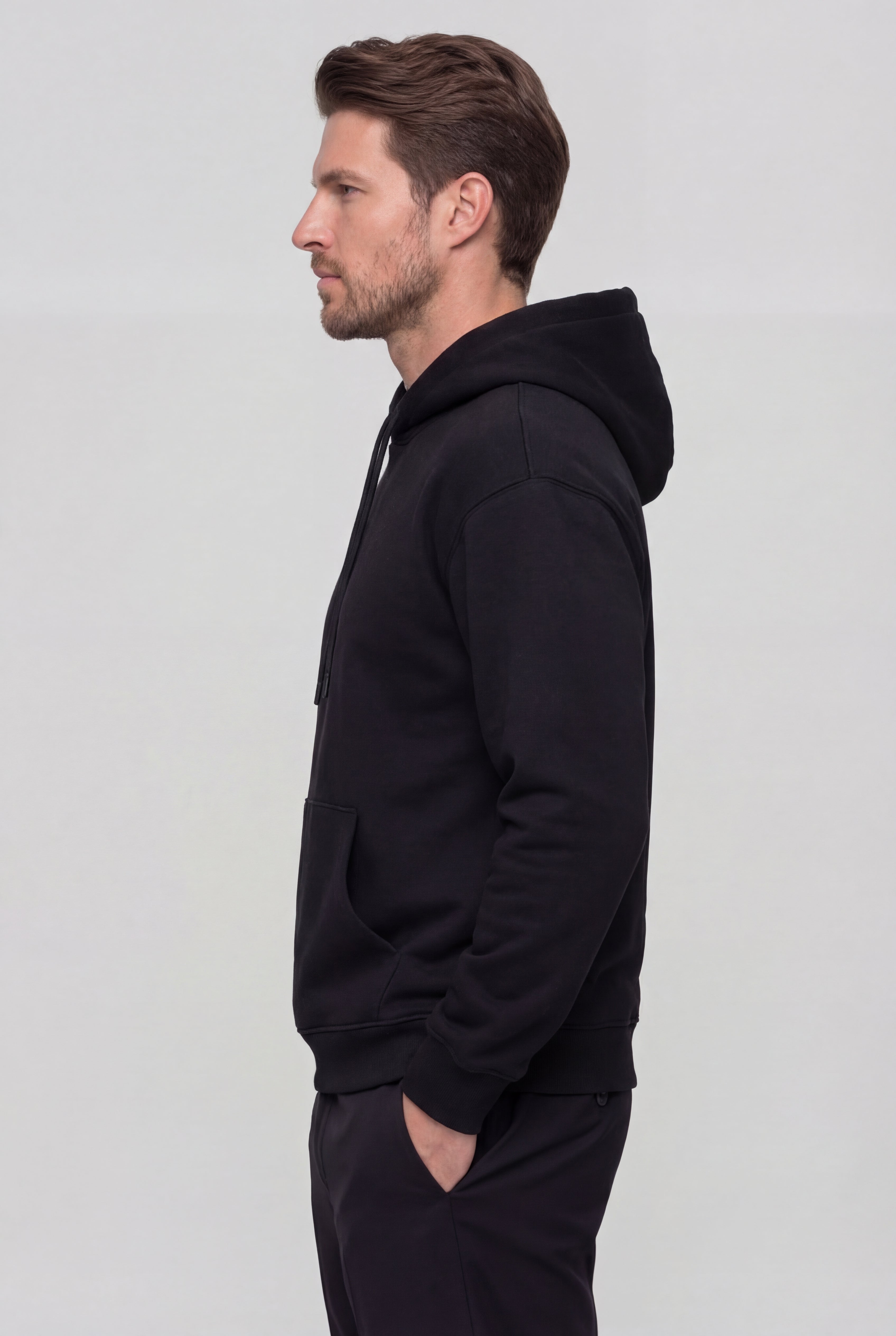 STONEWICK CLASSIC COTTON HOODIE – BLACK