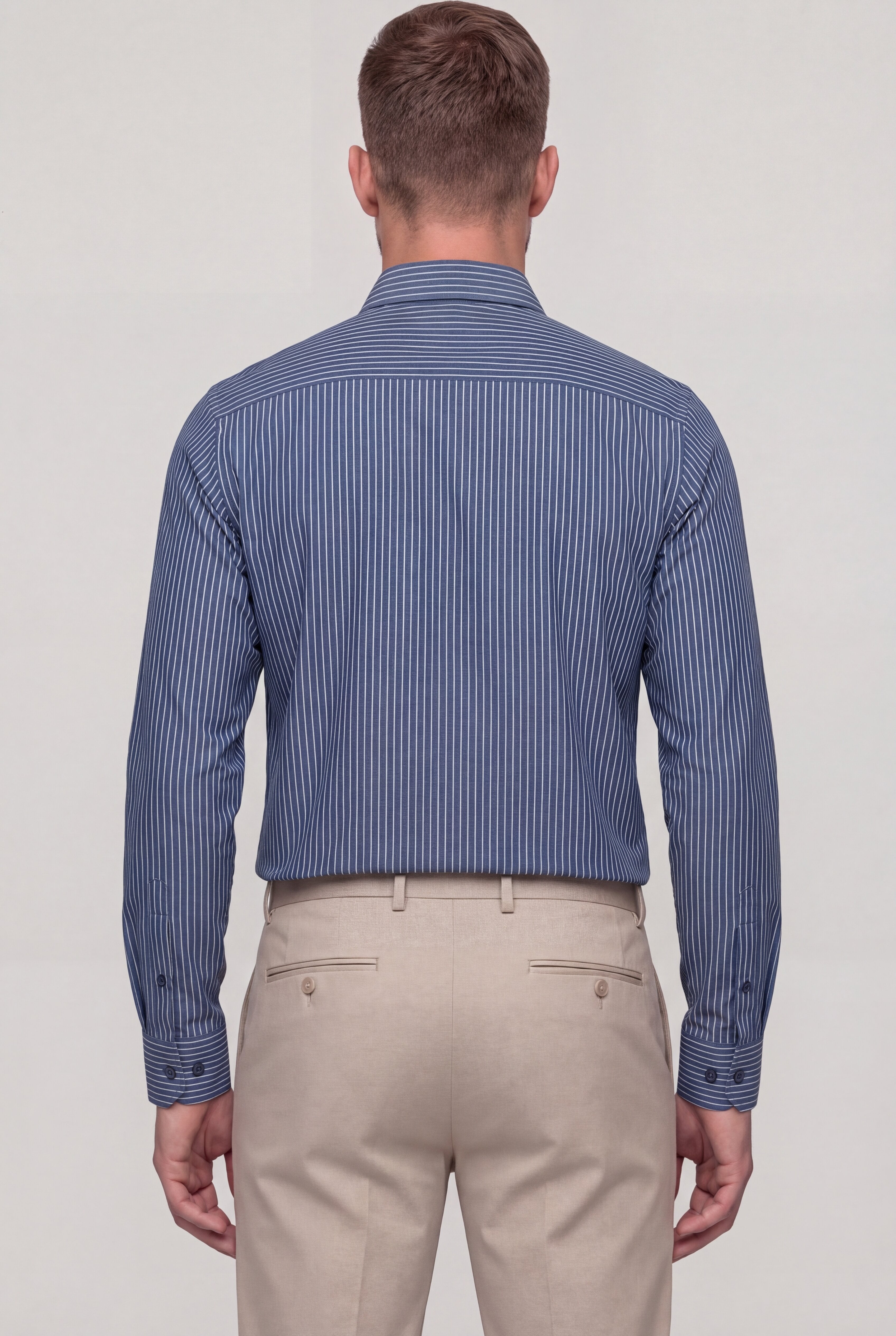 STRAVEN STRIPED SHIRT – NAVY