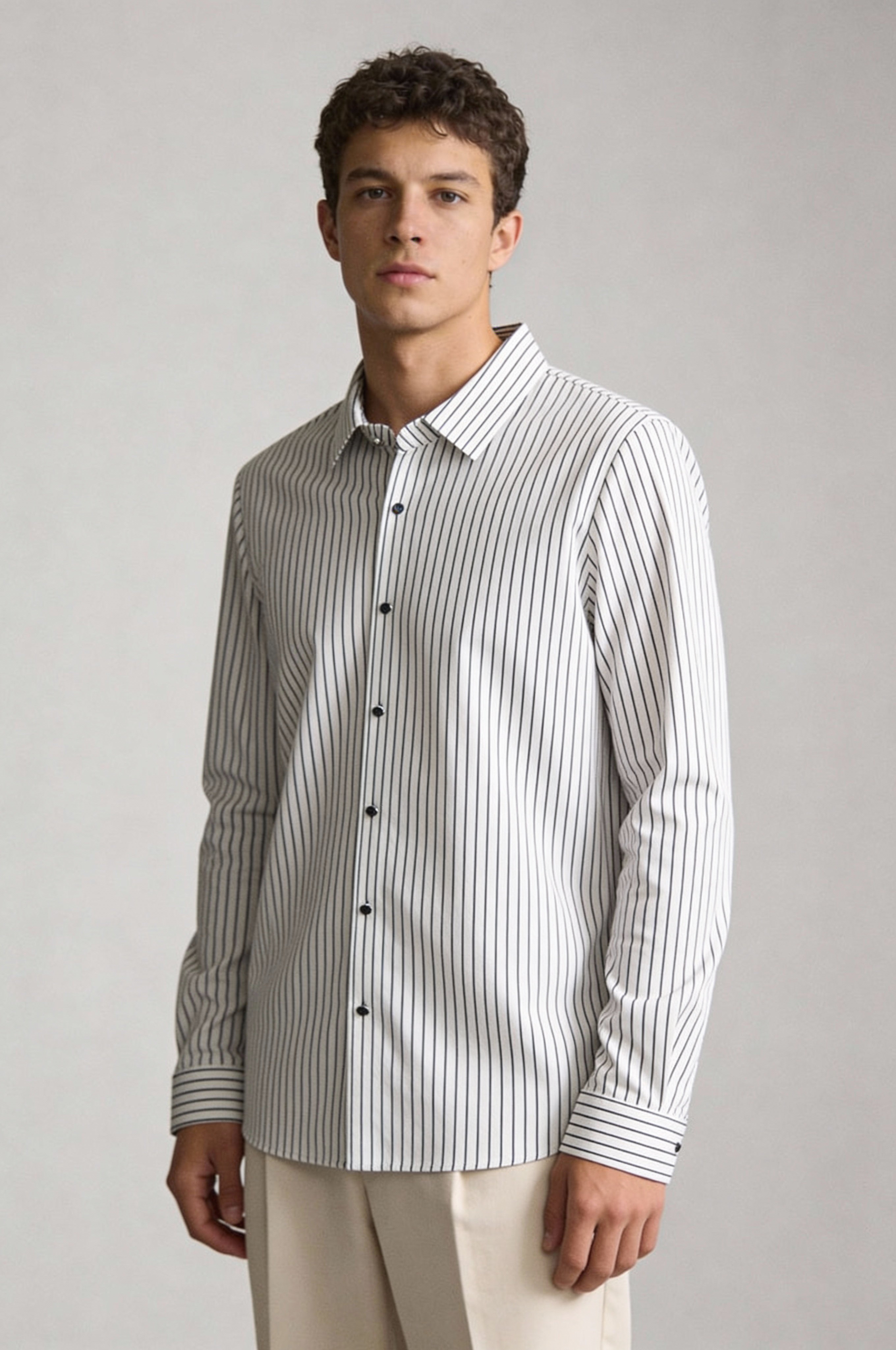 STRAVEN STRIPED SHIRT – WHITE