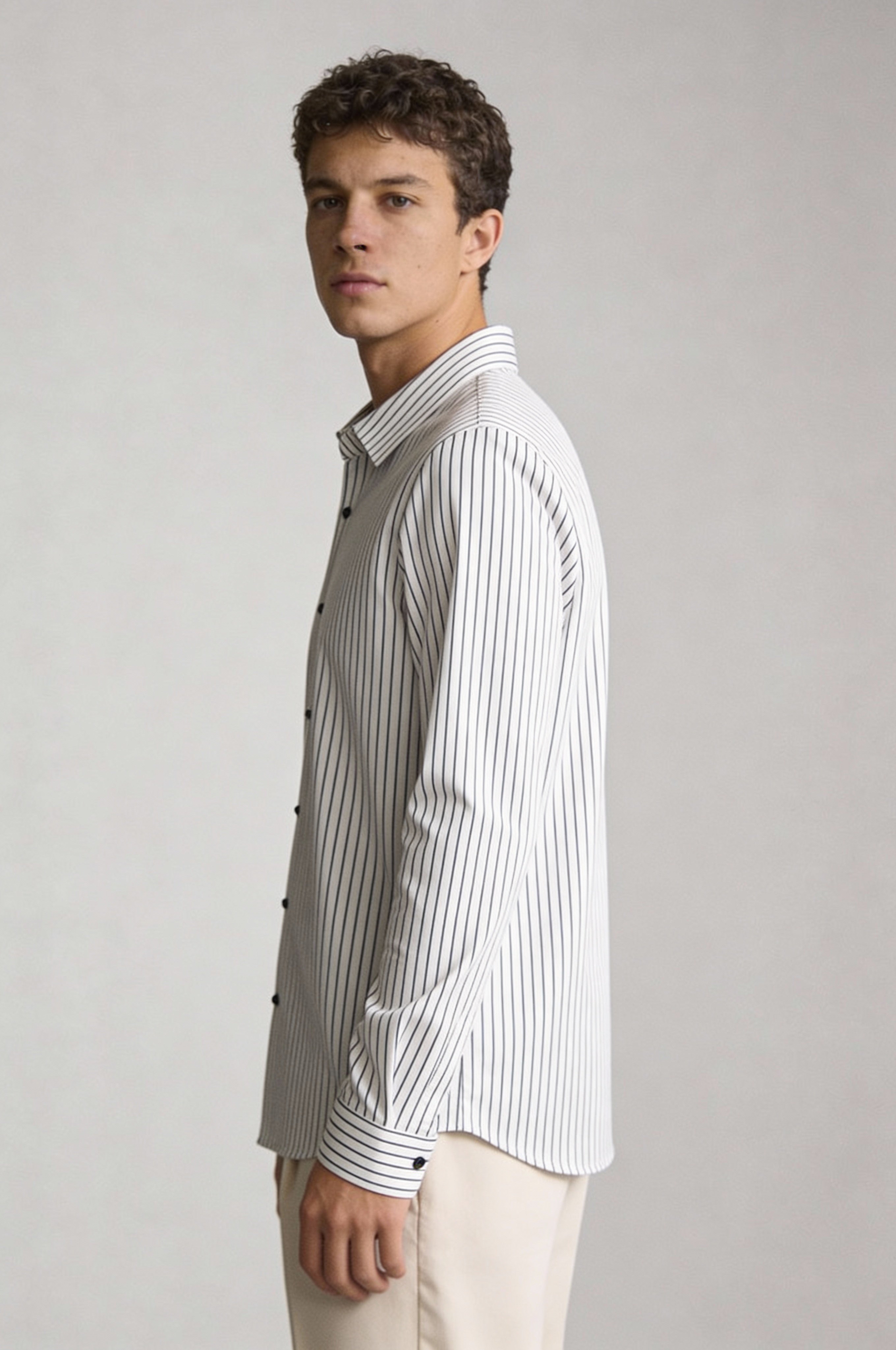 STRAVEN STRIPED SHIRT – WHITE