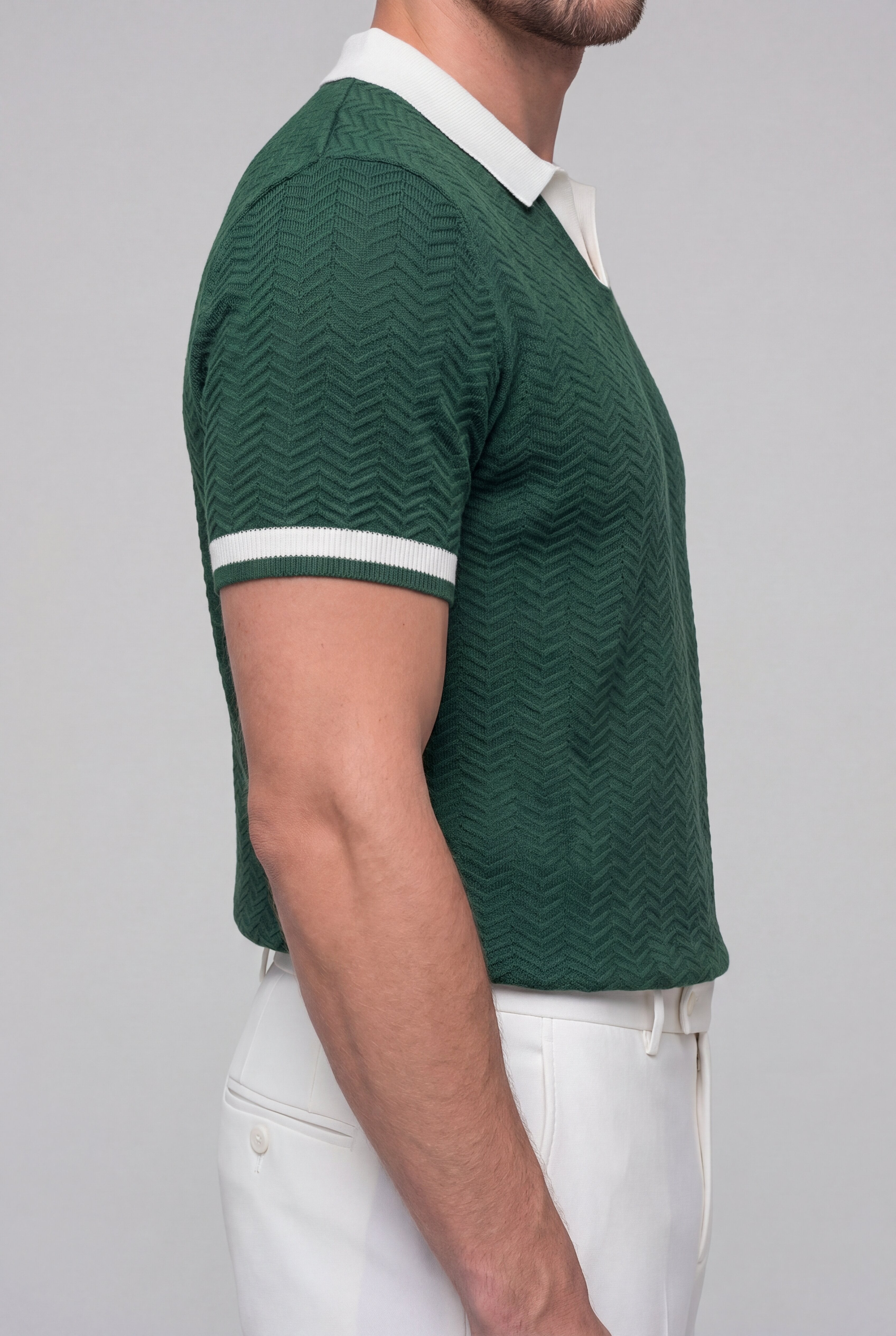 STRIDE TEXTURED POLO - GREEN