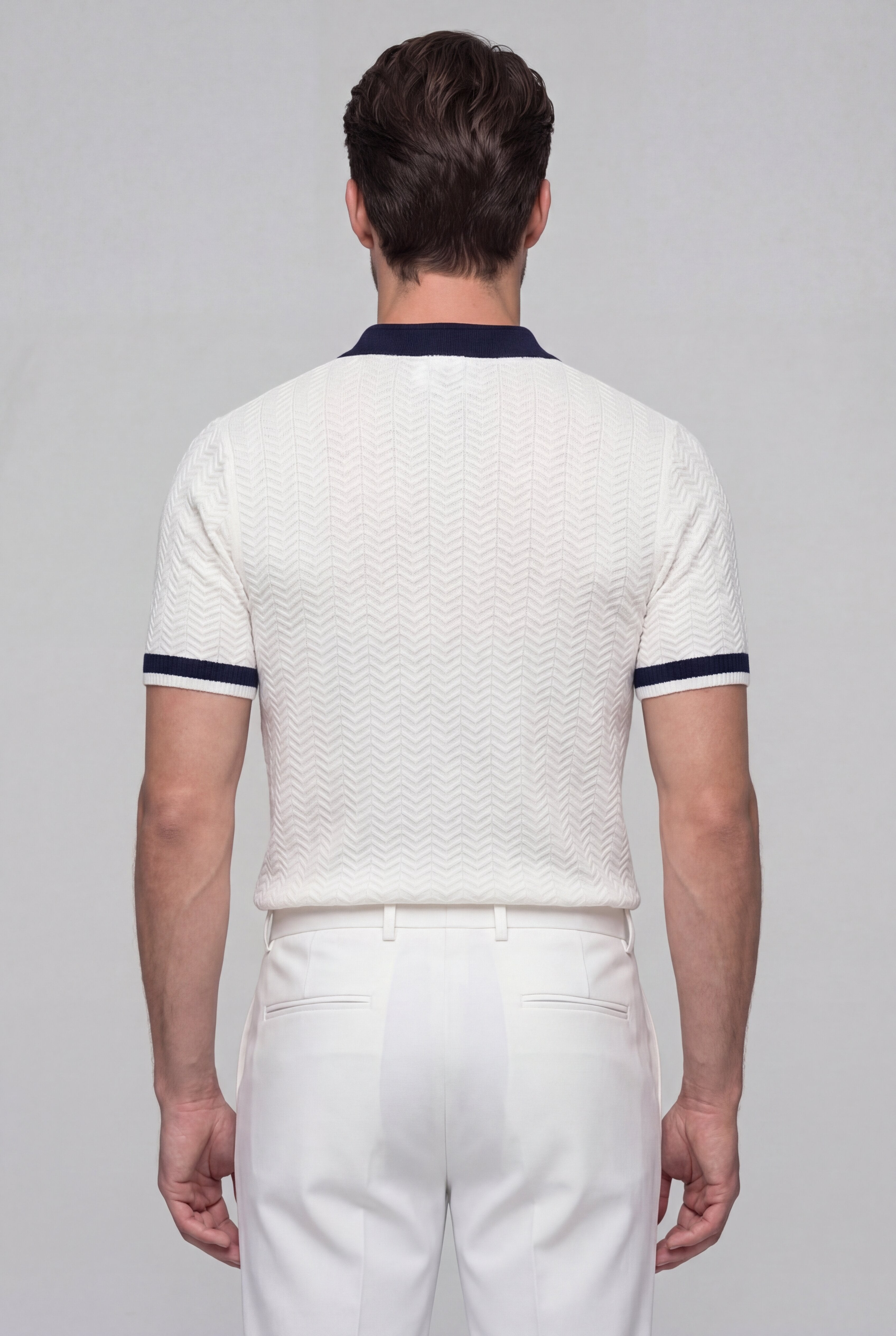 STRIDE TEXTURED POLO - WHITE