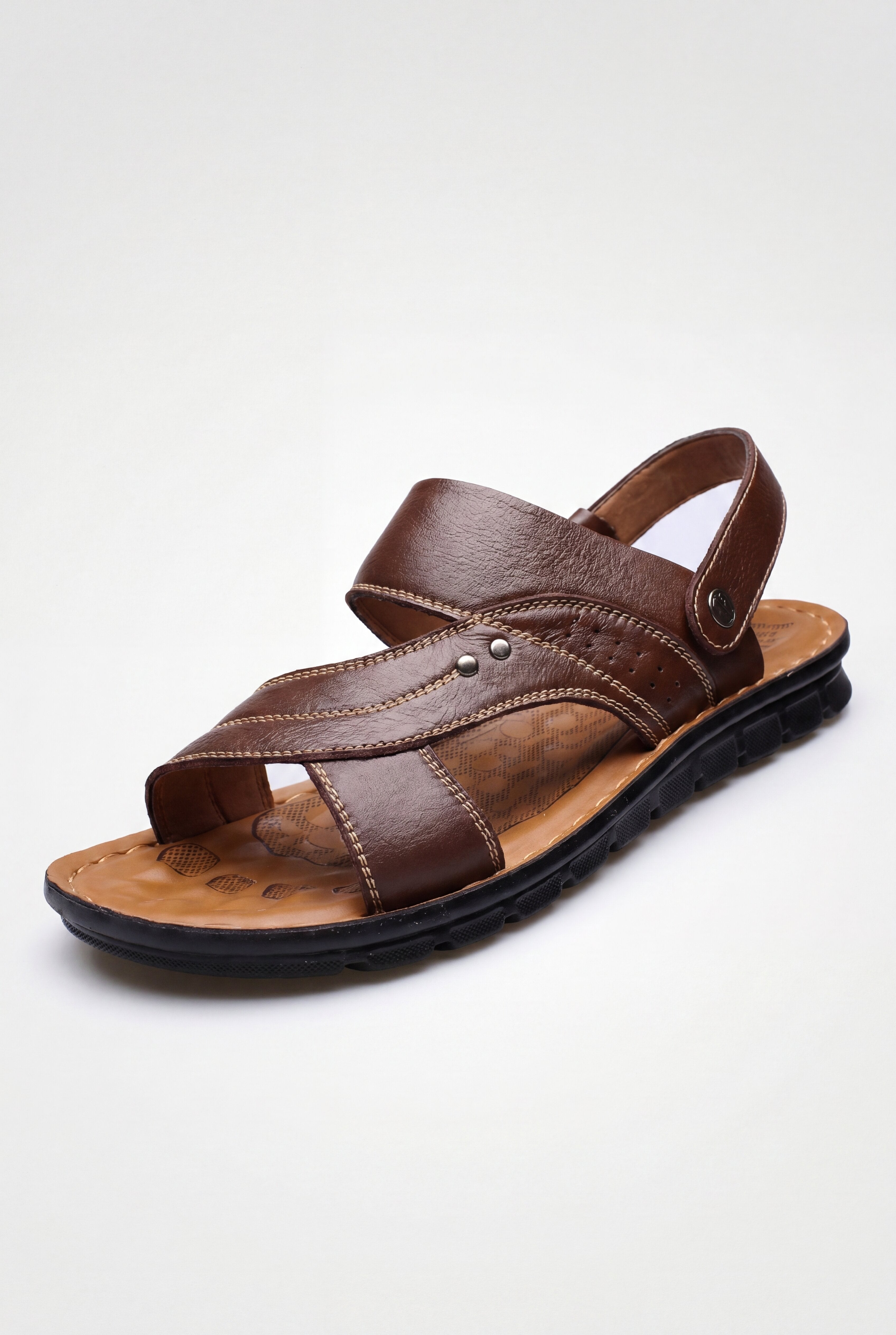 STRVAN STRAP SANDALS - BROWN