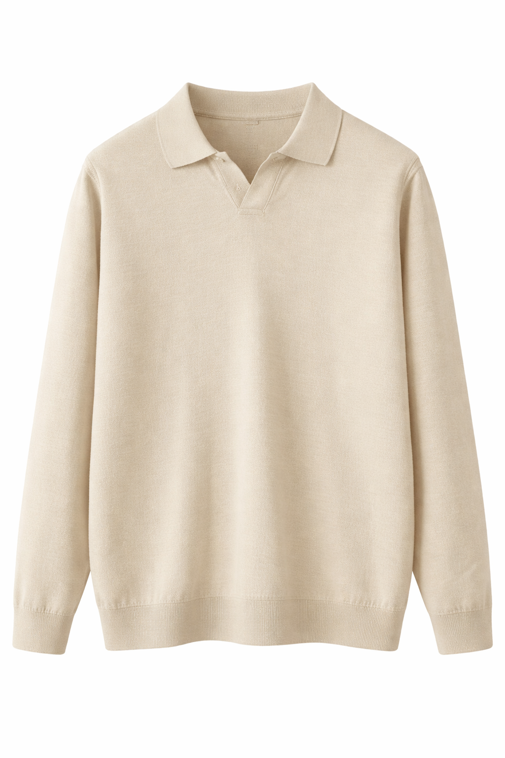 TALREN LONG SLEEVE POLO SHIRT – BEIGE