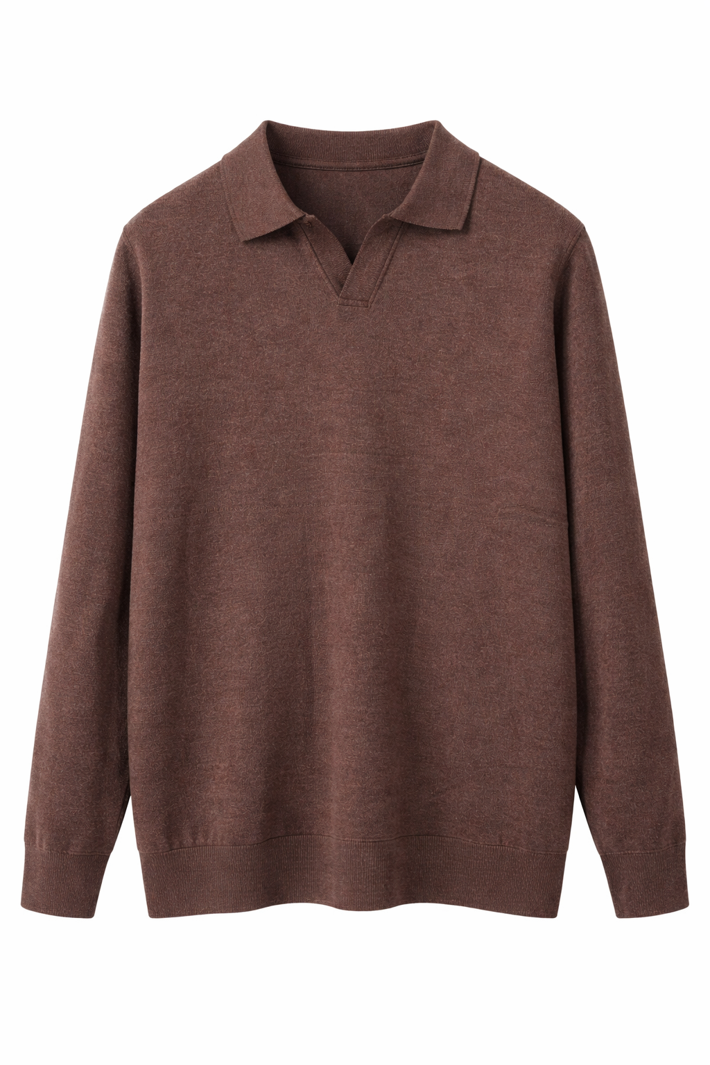 TALREN LONG SLEEVE POLO SHIRT – LIGHT COFFEE