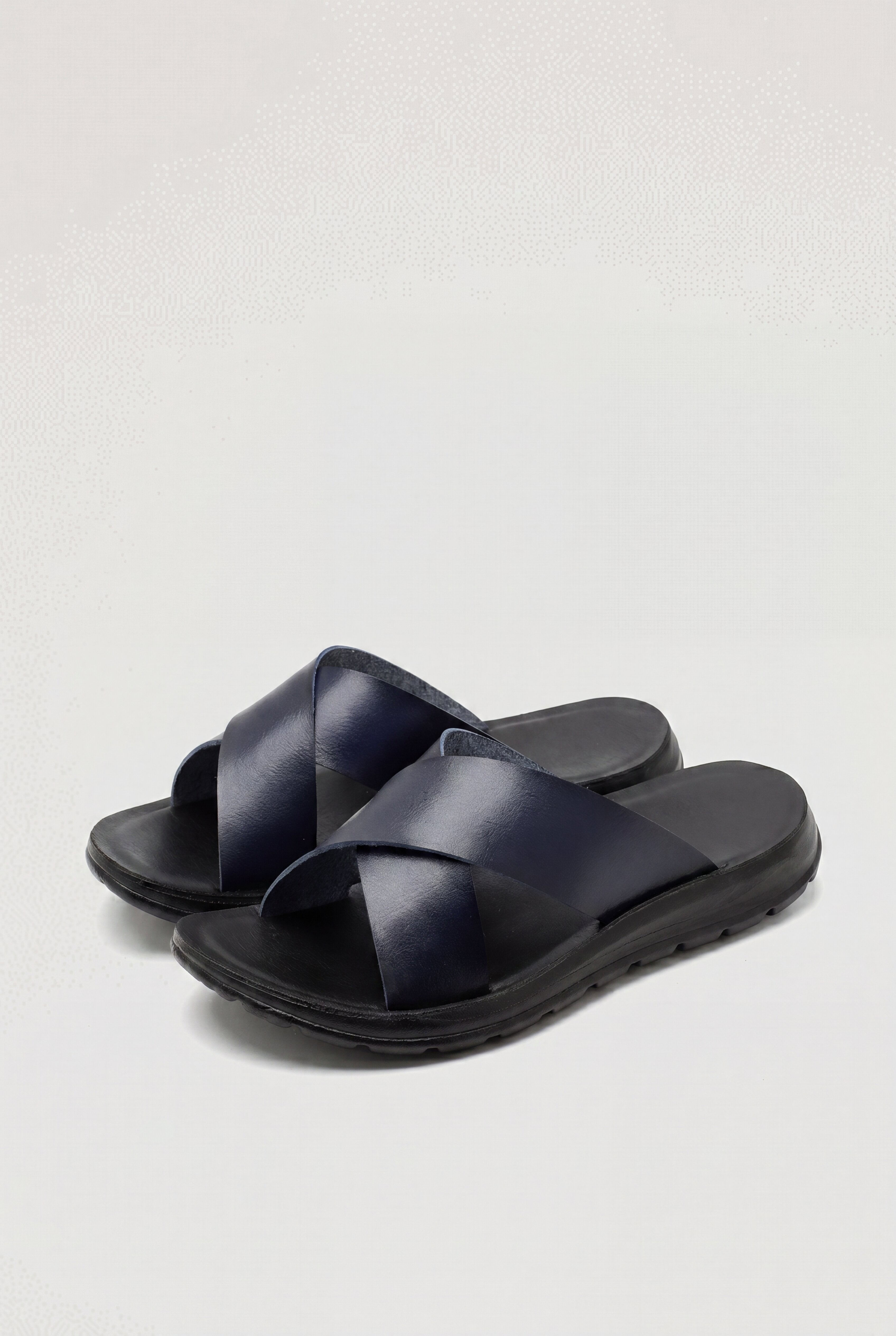 TAVERNO CROSS STRAP SANDALS – NAVY