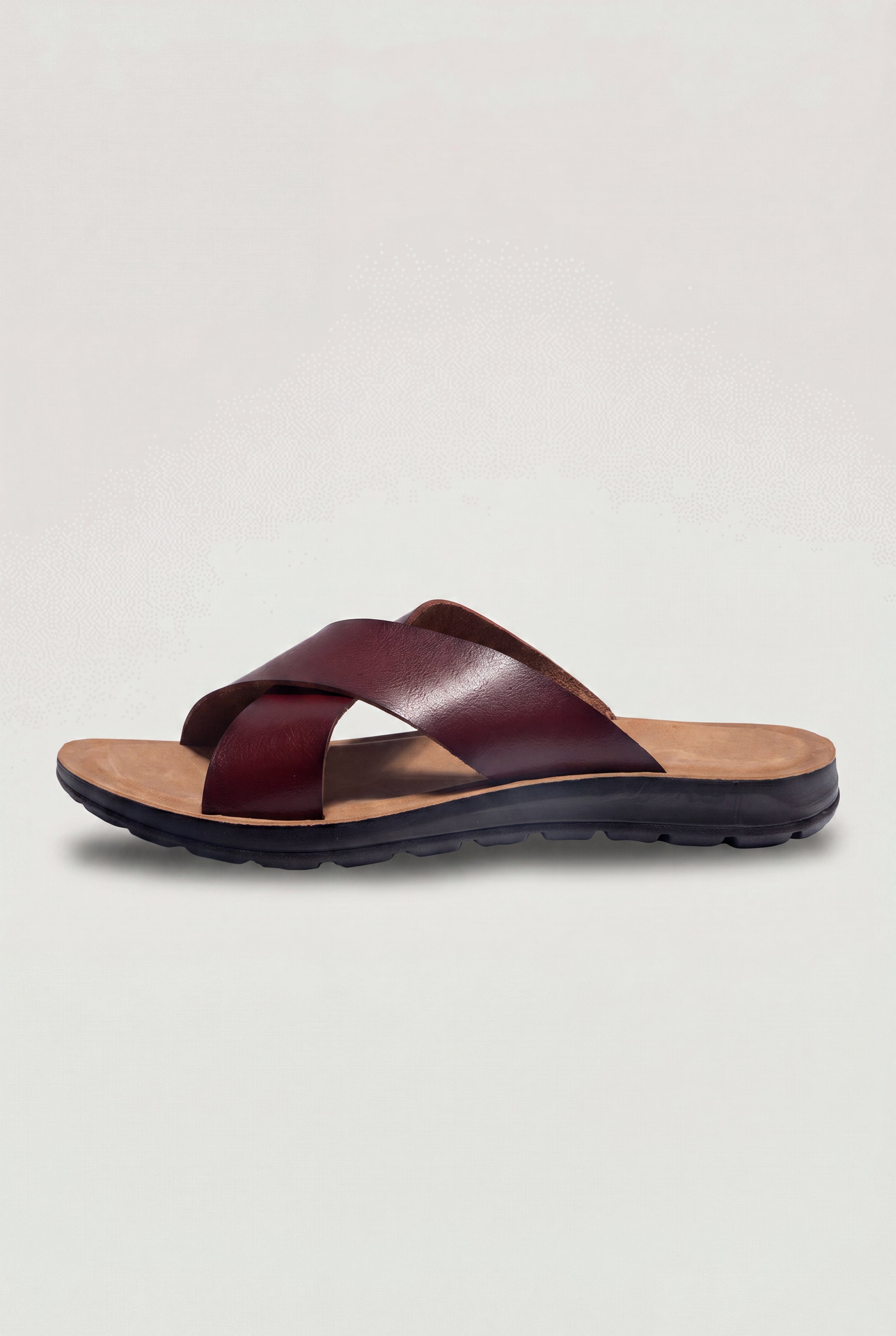 TAVERNO CROSS STRAP SANDALS – WHINE RED