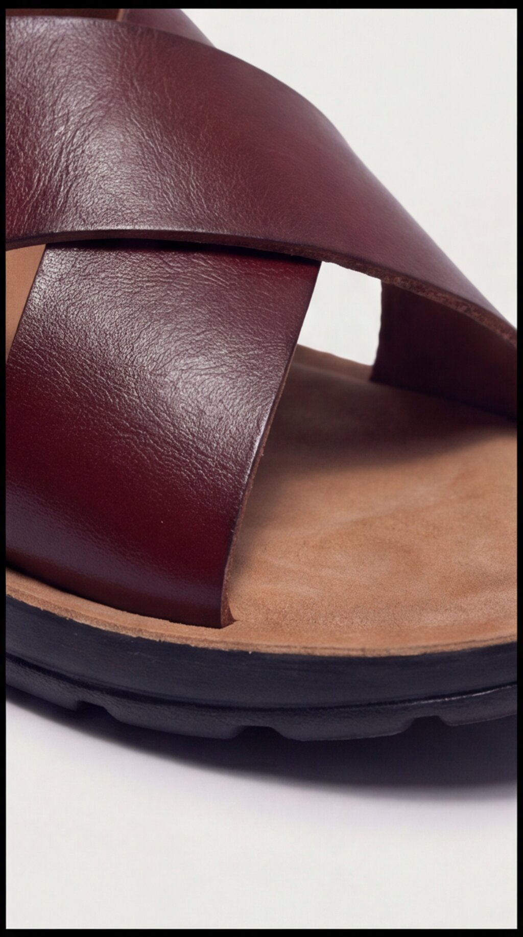 TAVERNO CROSS STRAP SANDALS – WHINE RED