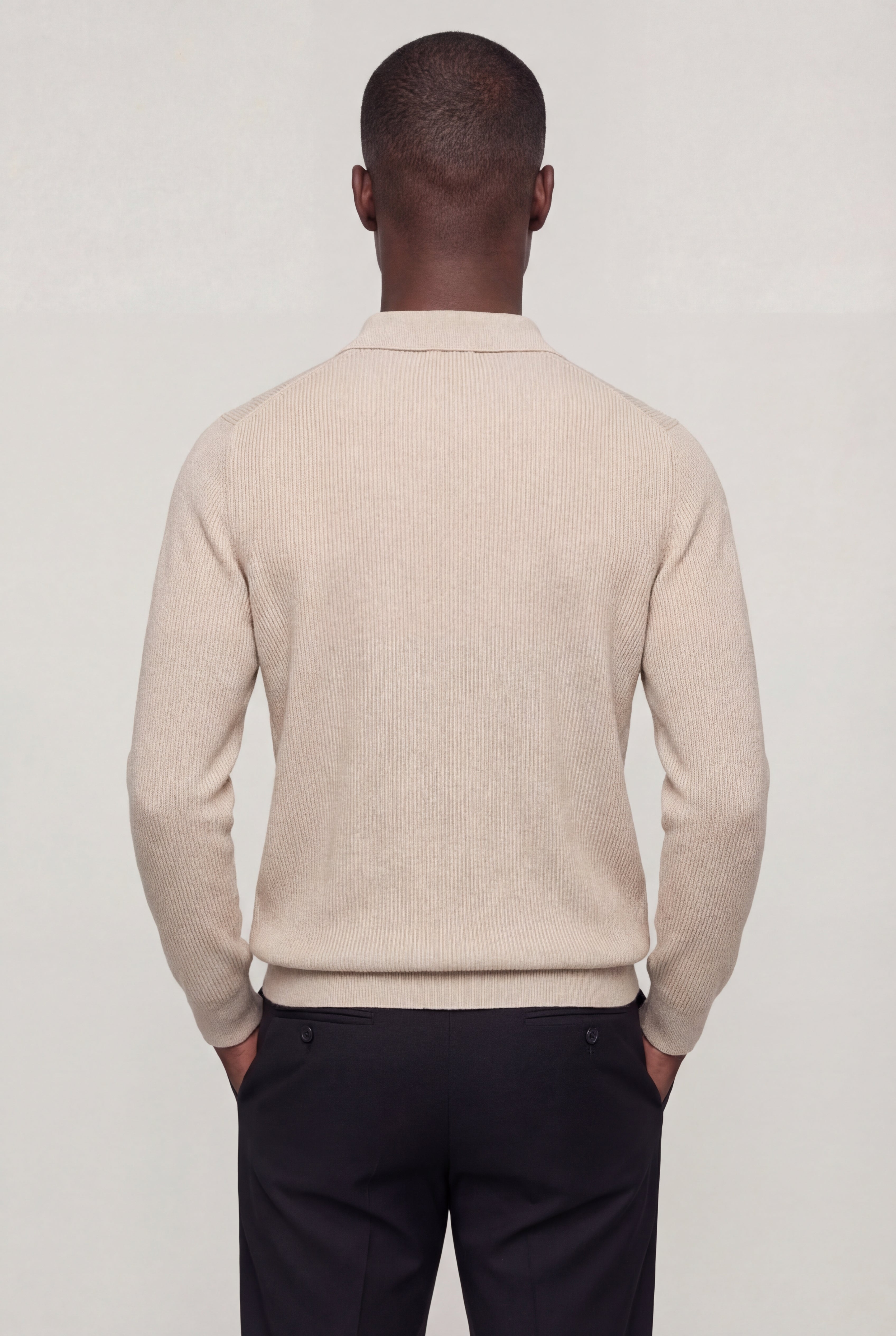 TORVAN KNIT POLO – BEIGE