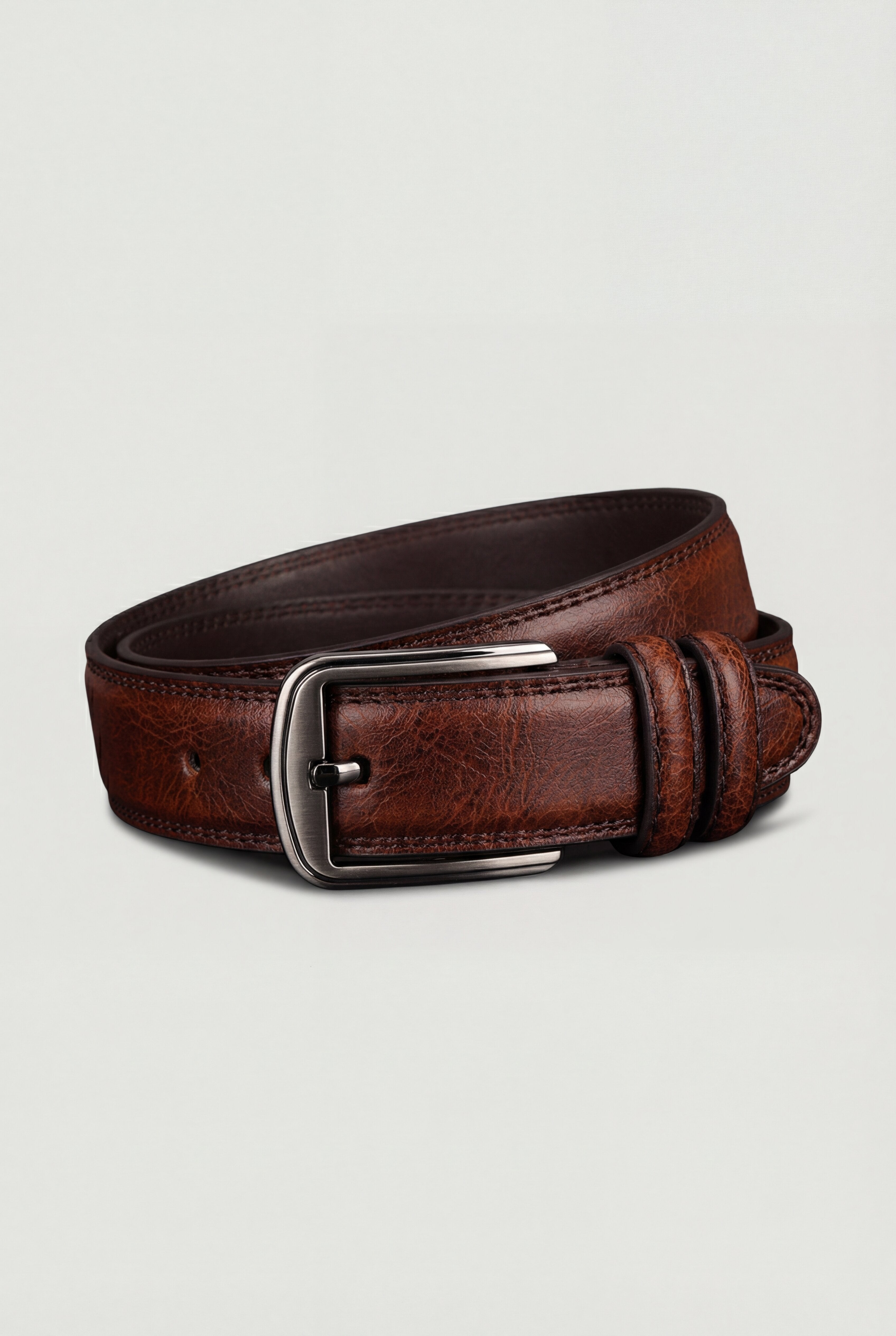 TORVX LEATHER BELT – DARK BROWN