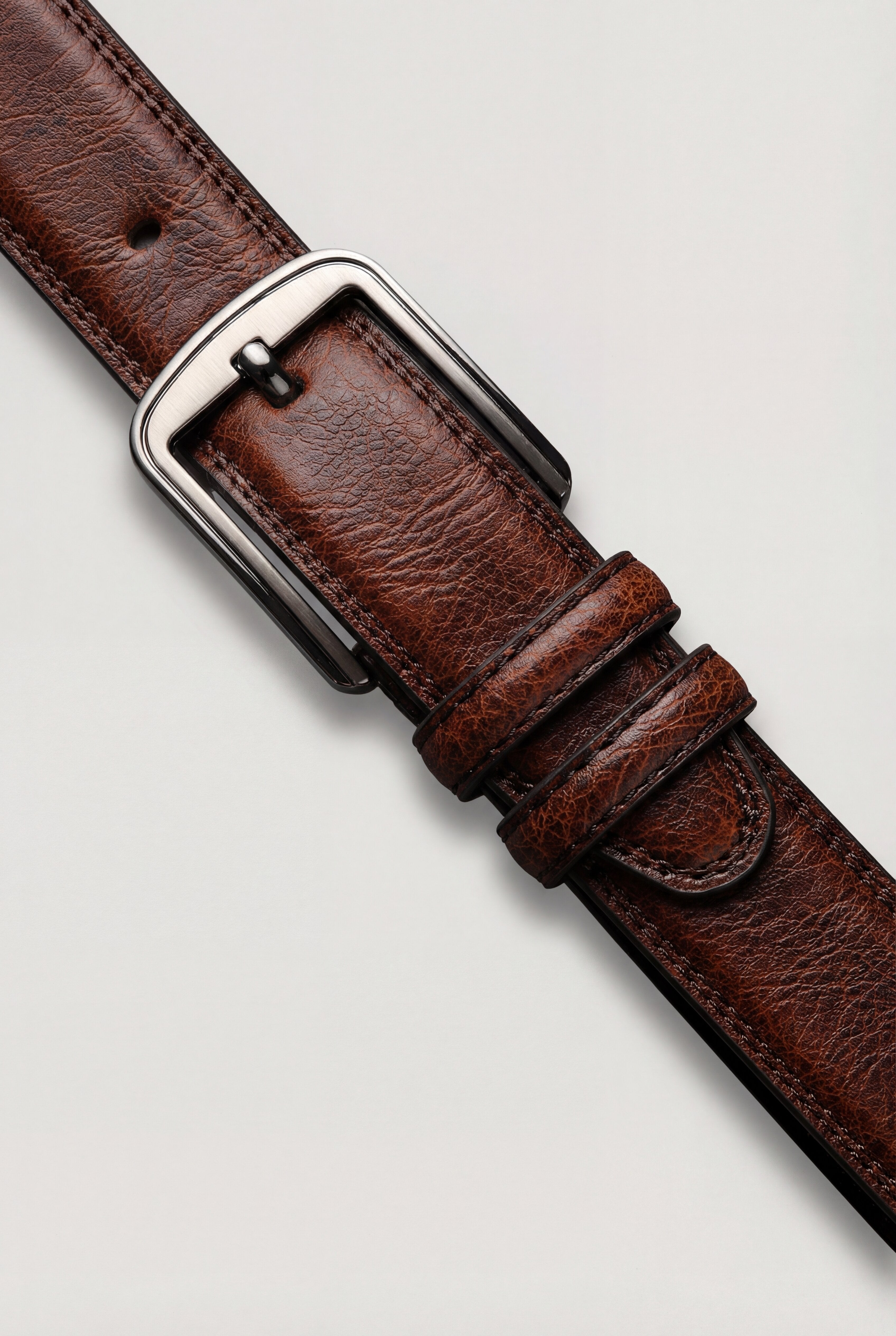TORVX LEATHER BELT – DARK BROWN