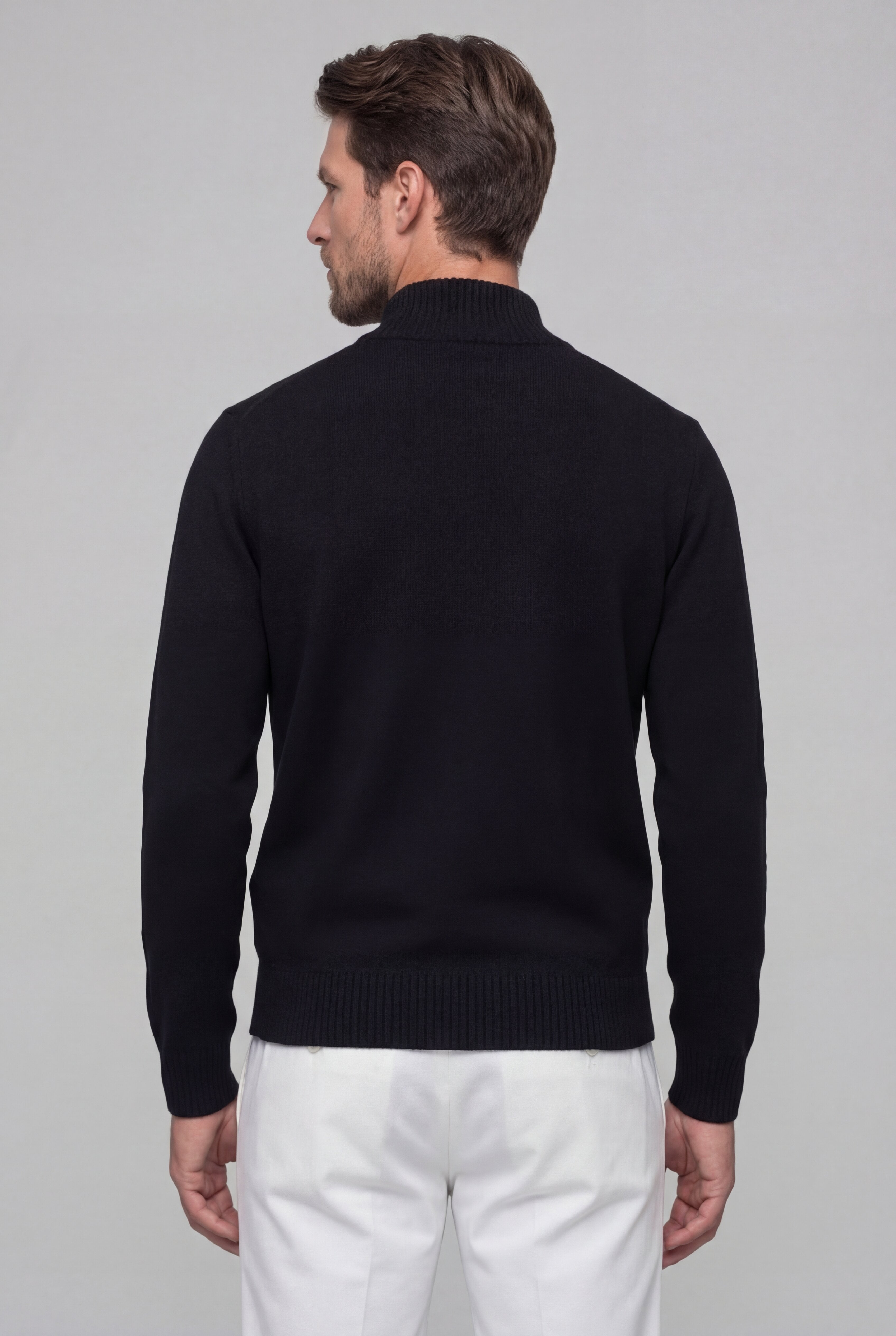 VALERNO ZIP CARDIGAN – BLACK
