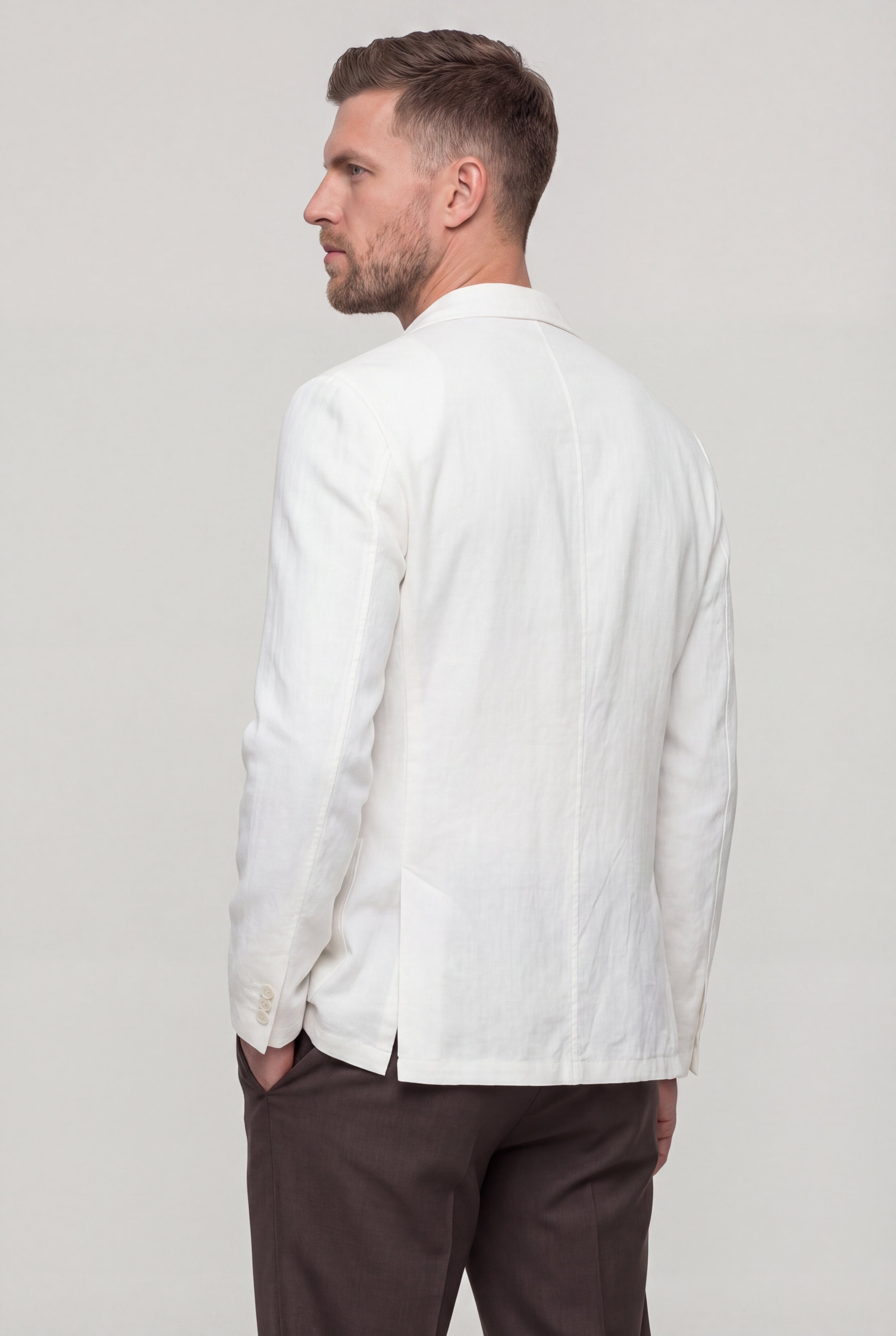 VANTOIR LINEN BLAZER – WHITE
