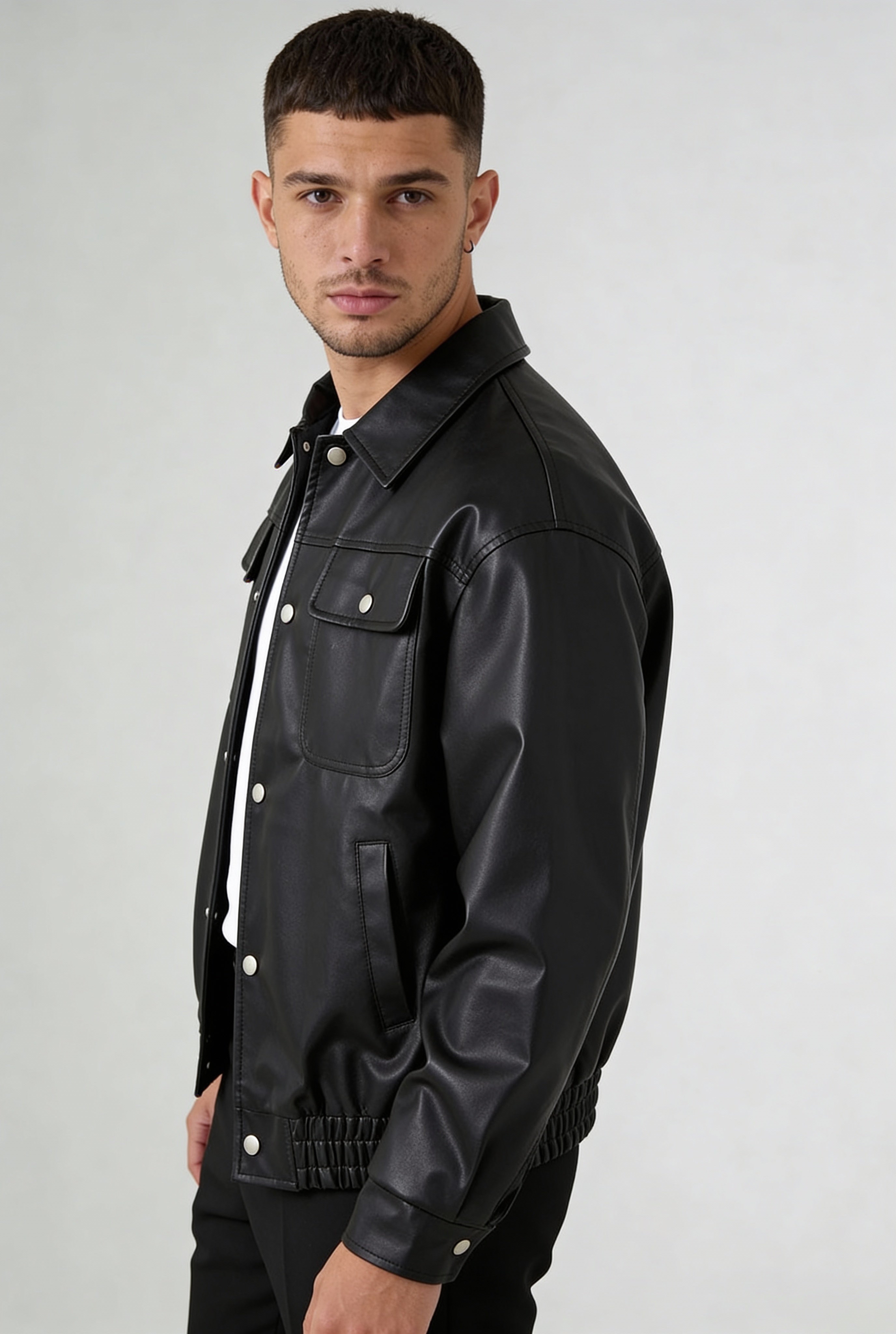VARELON LEATHER JACKET – BLACK