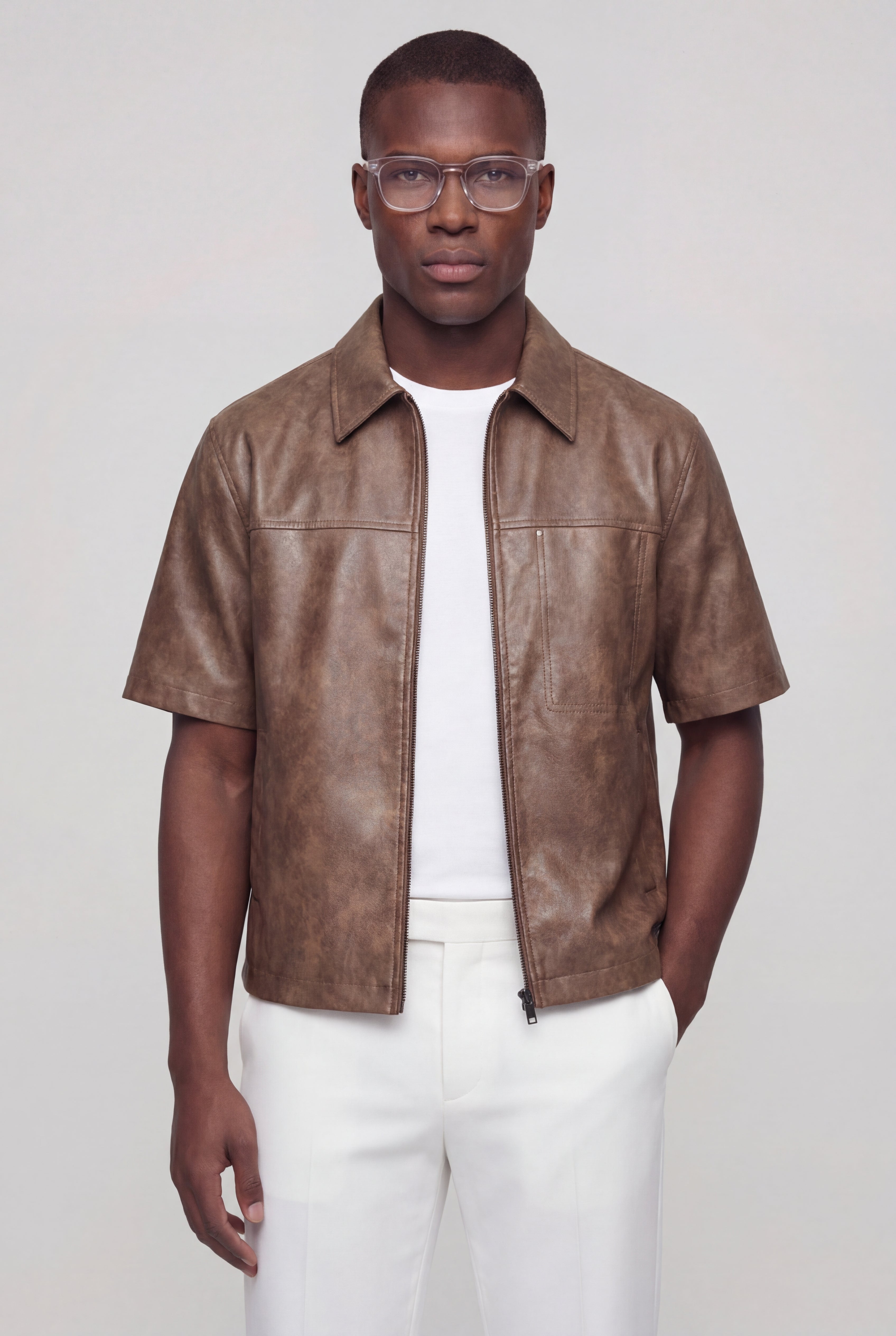 VELMORIN LEATHER JACKET – BROWN