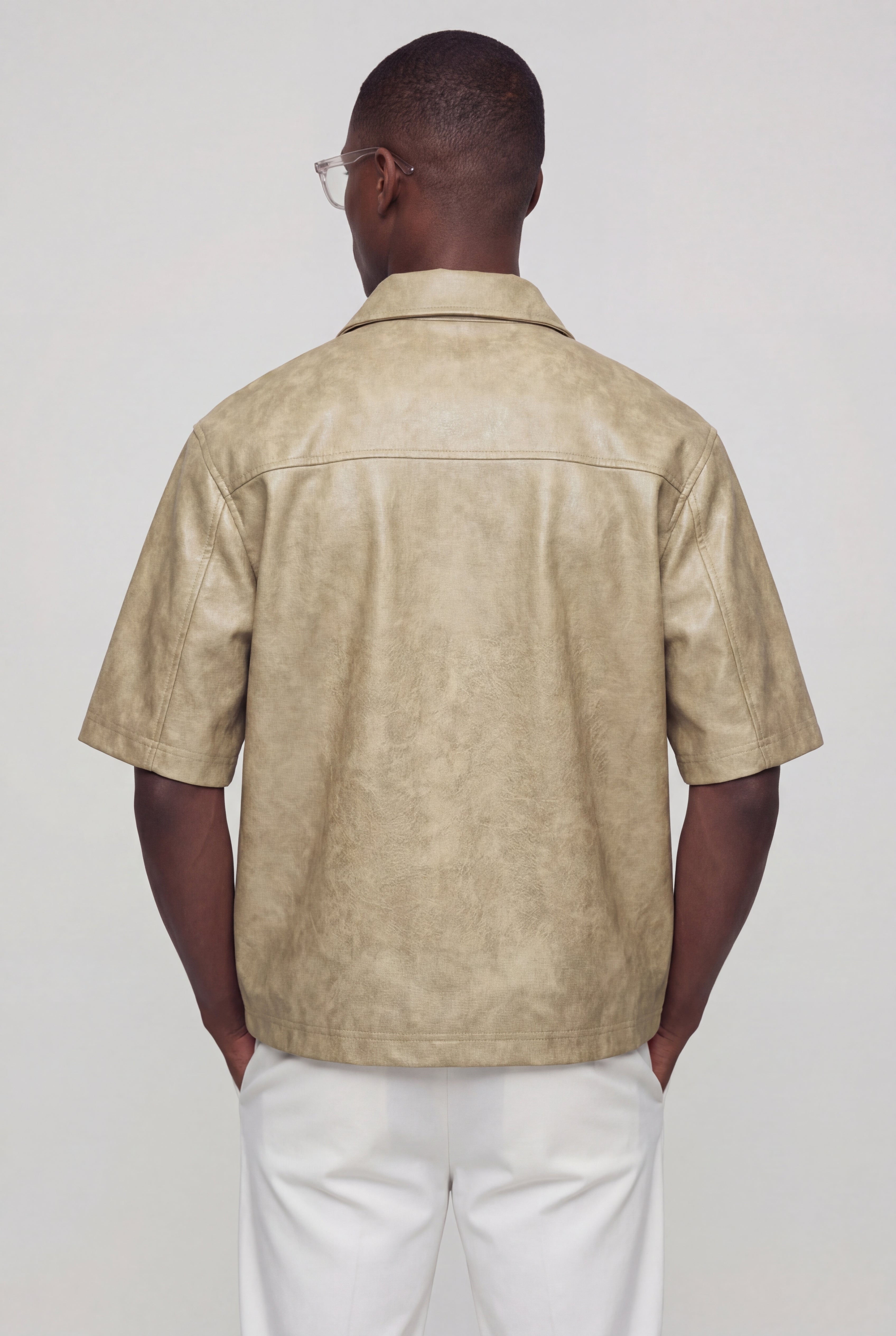 VELMORIN LEATHER JACKET – KHAKI
