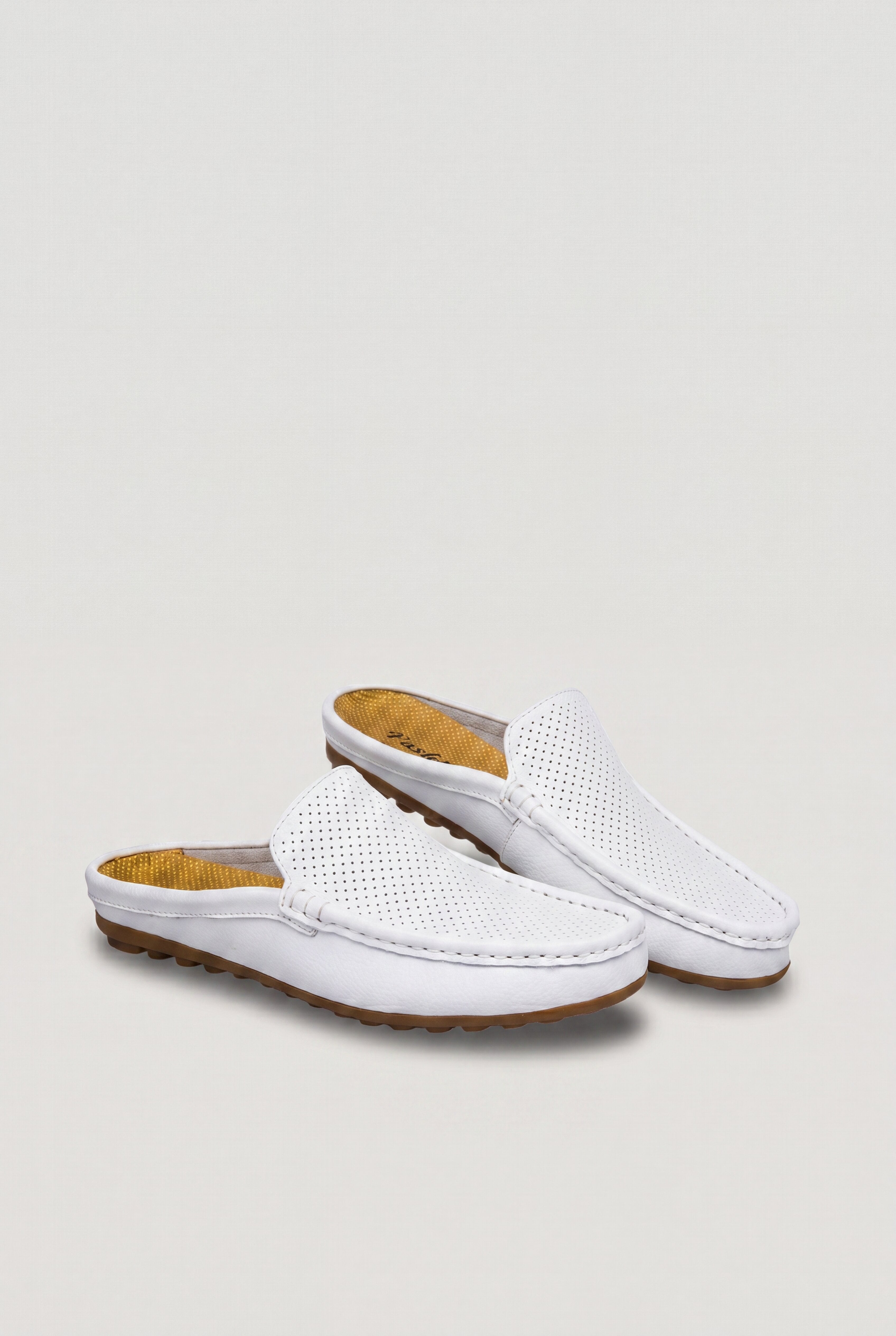 VELMORI CASUAL MULES – WHITE