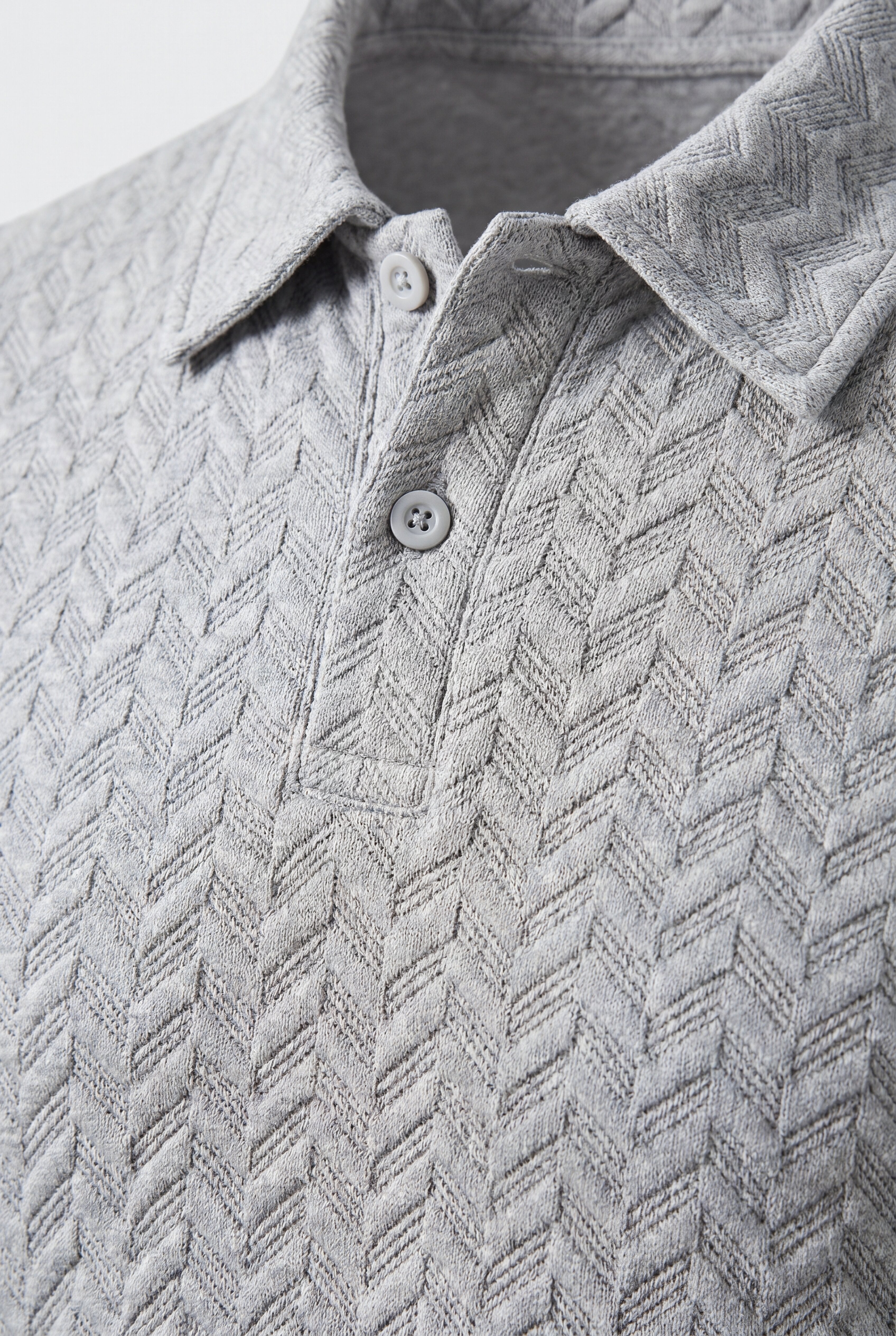 VELRICO TEXTURED POLO SET - GRAY