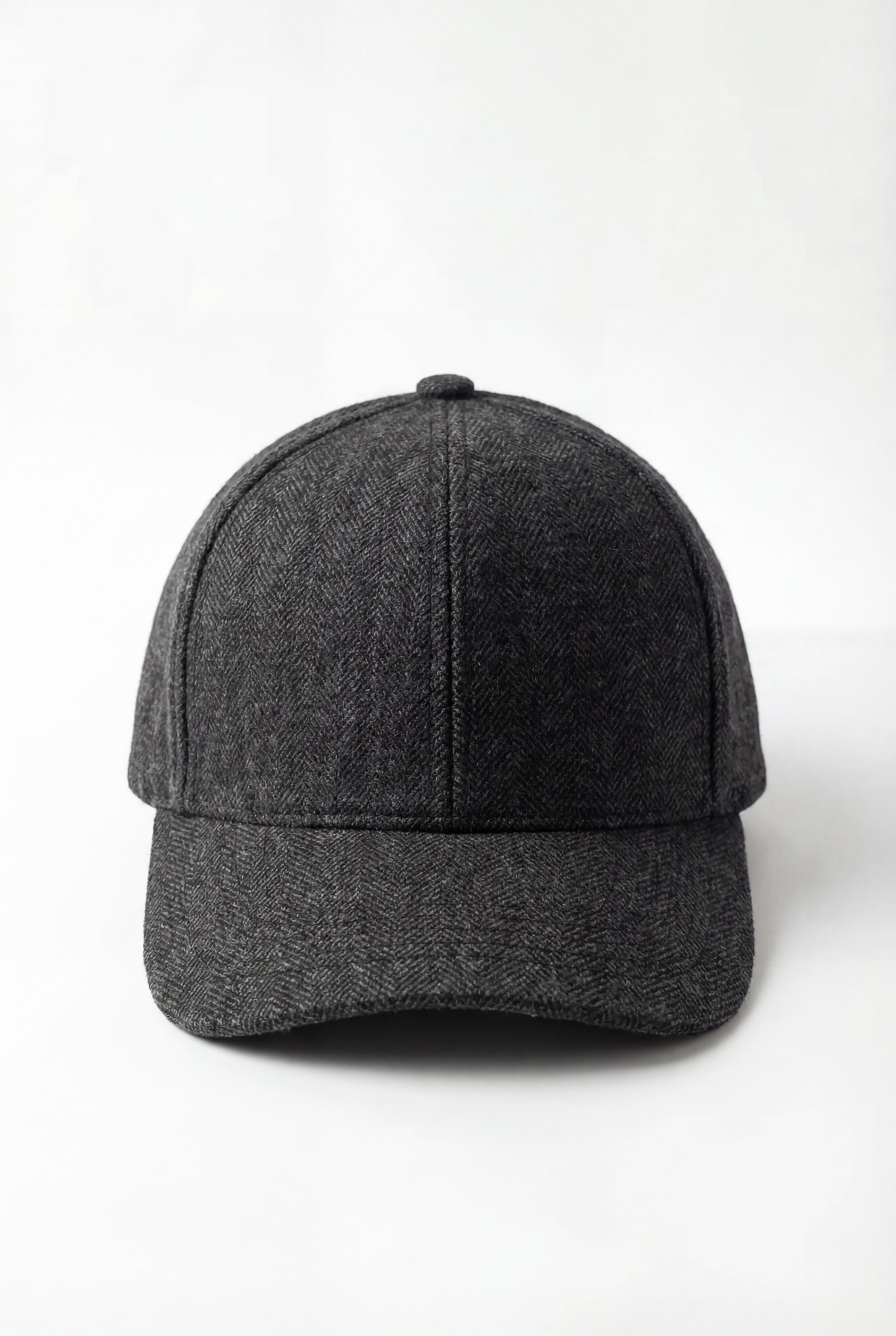 VELTARO HERRINGBONE BASEBALL CAP - BLACK