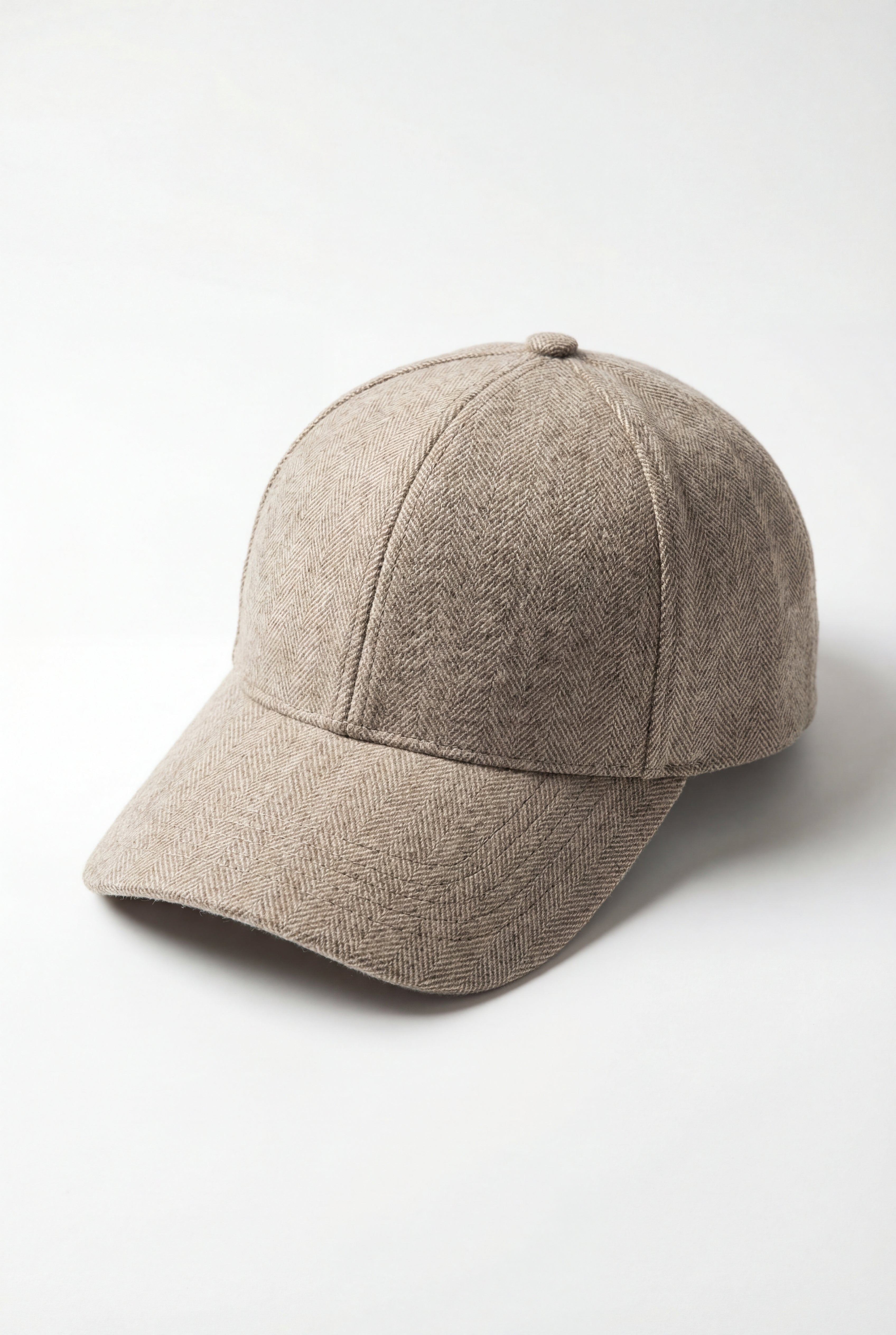 VELTARO HERRINGBONE BASEBALL CAP - GRAY