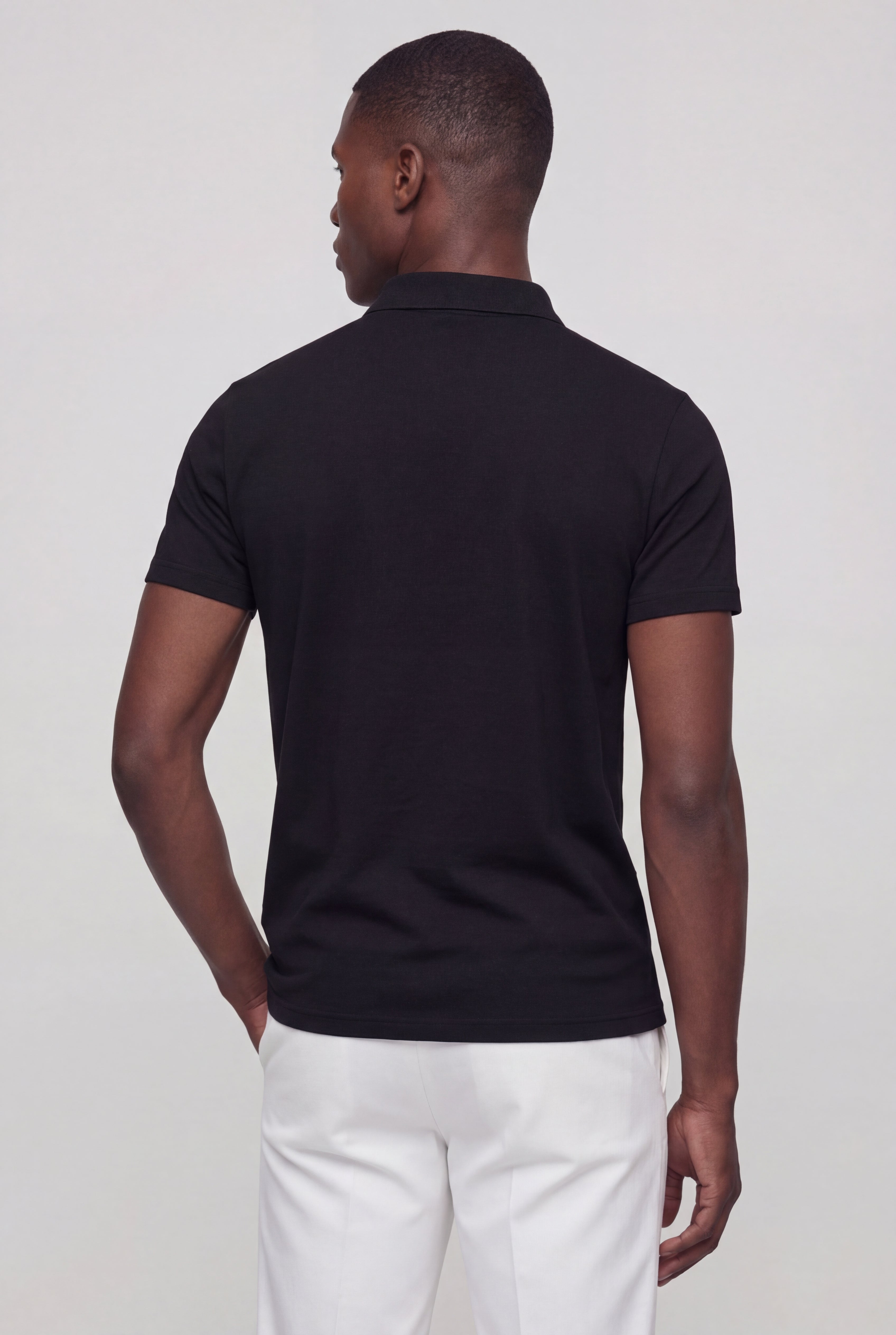 VERANO COTTON POLO SHIRT – BLACK