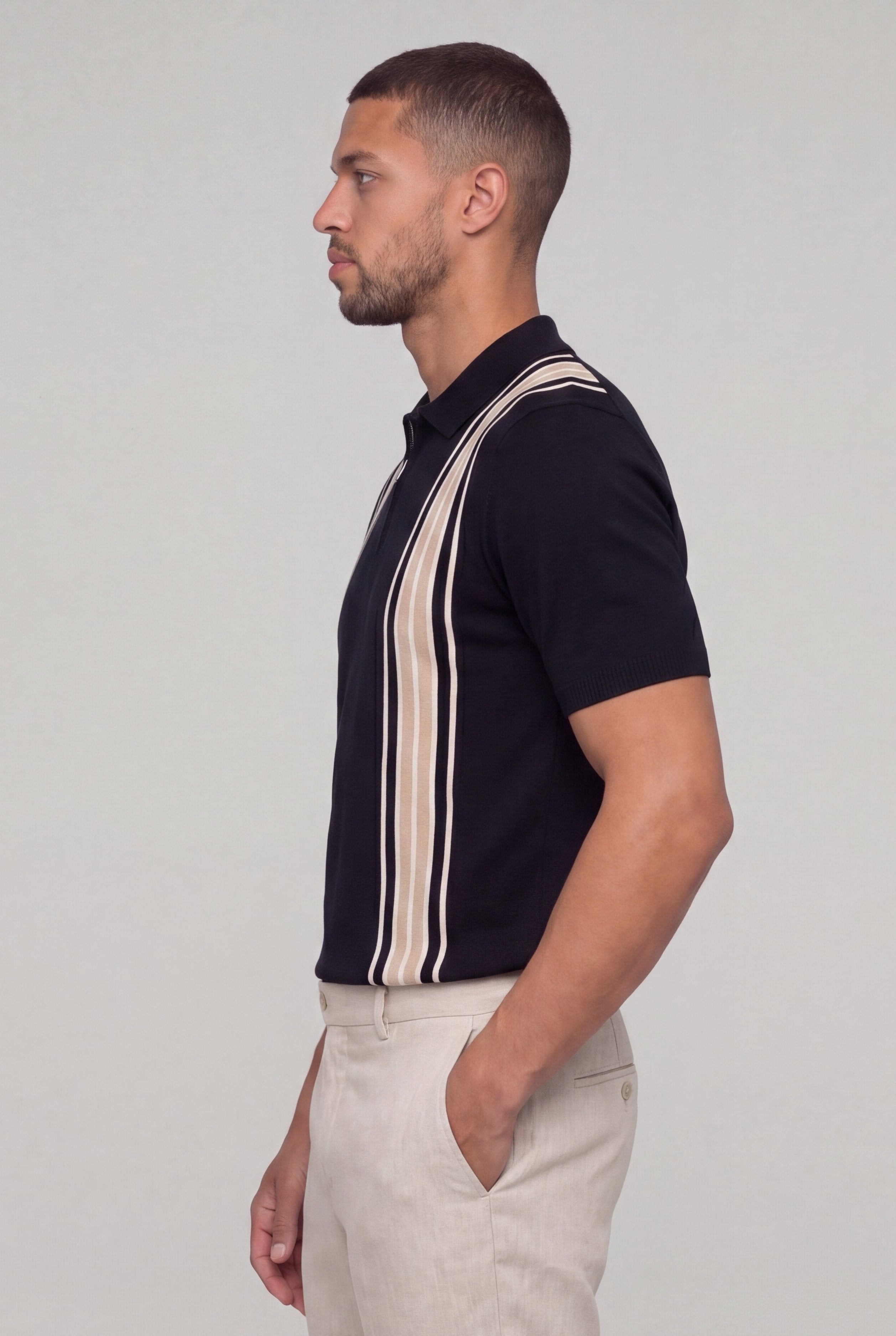 VIREX ZIP POLO – BLACK