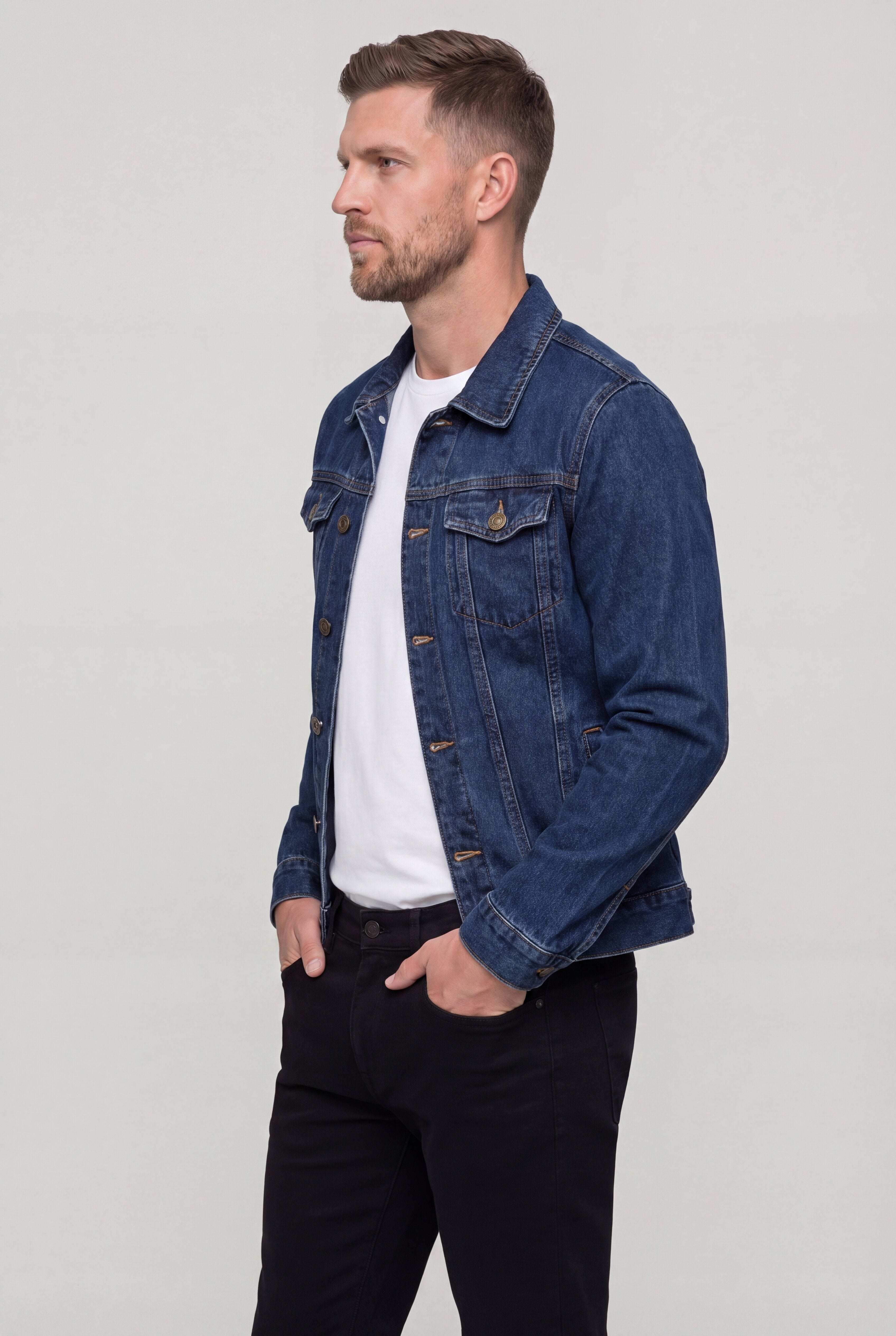 XELTOR DENIM COAT - BLUE