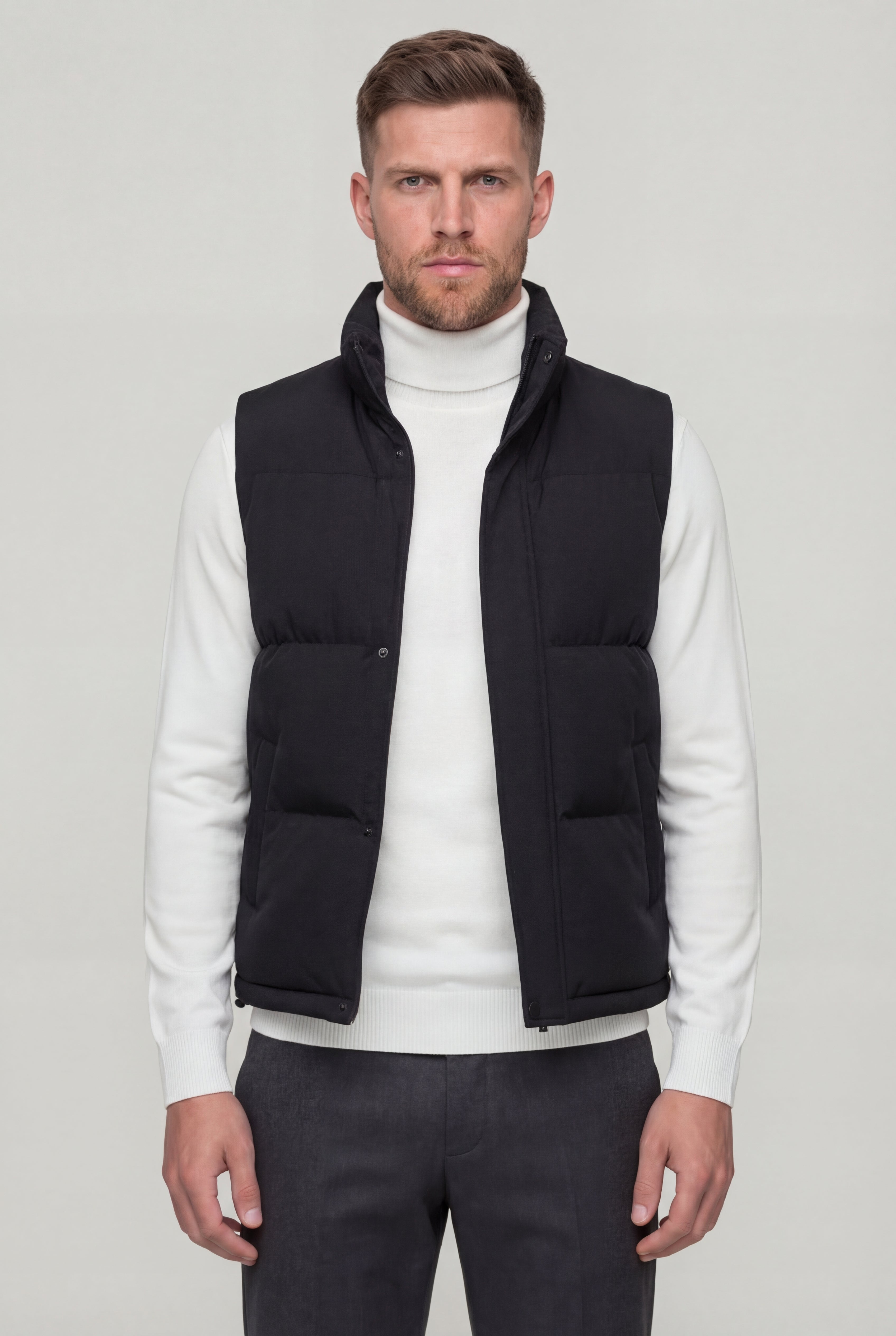 ZAYREN PUFFER VEST – BLACK
