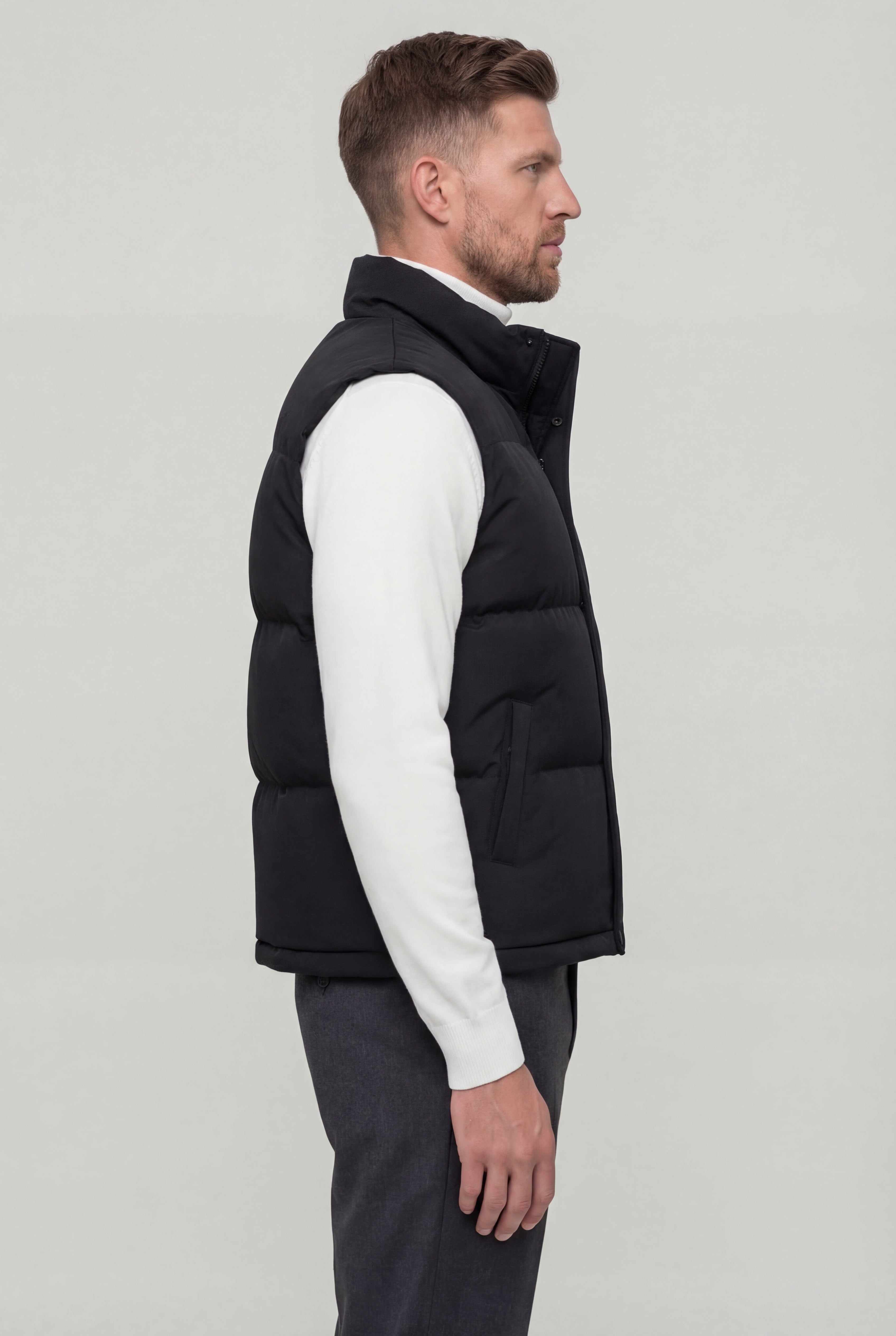 ZAYREN PUFFER VEST – BLACK