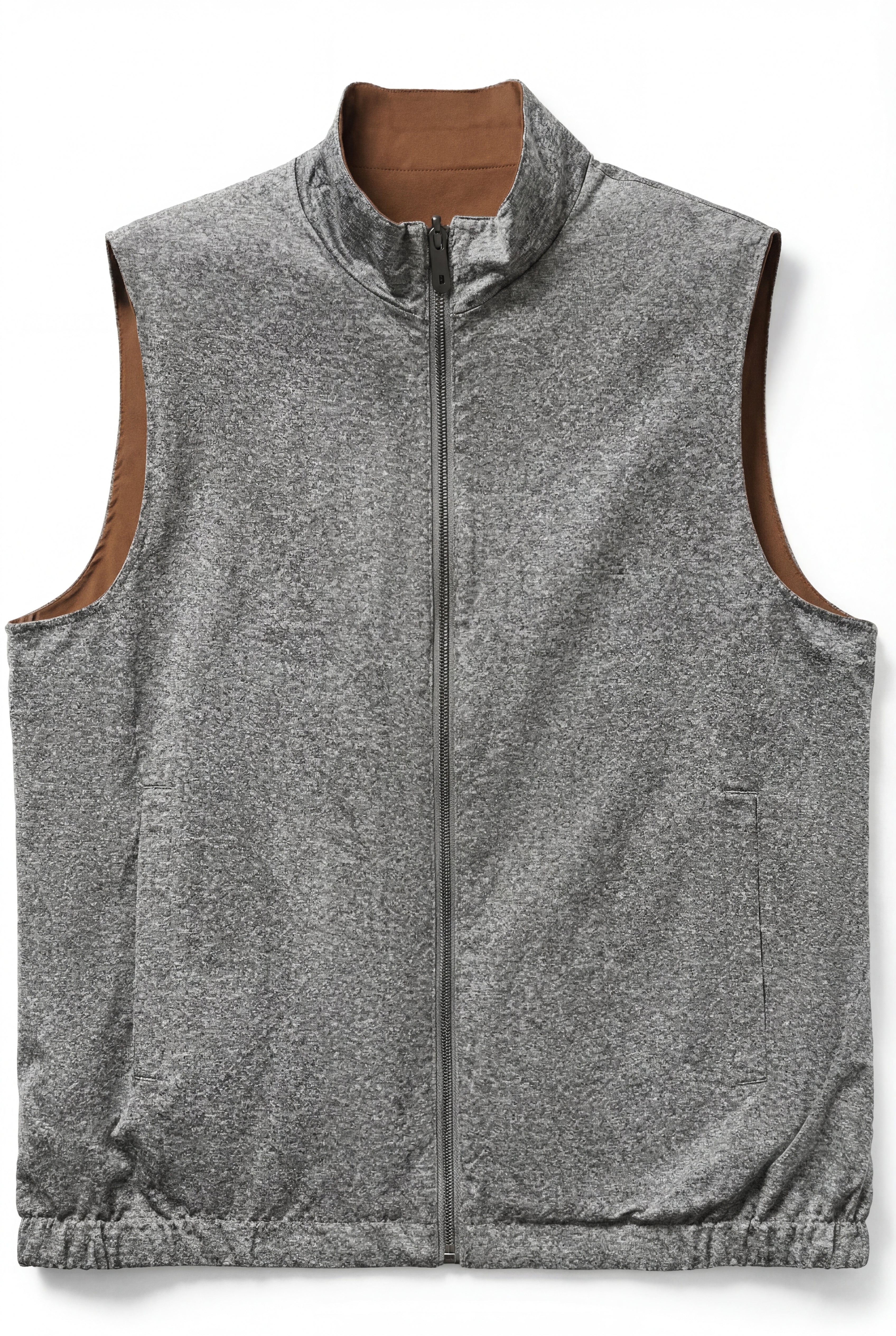 Men's Reversible Lightweight Vest – Slim Fit Zip Up Casual