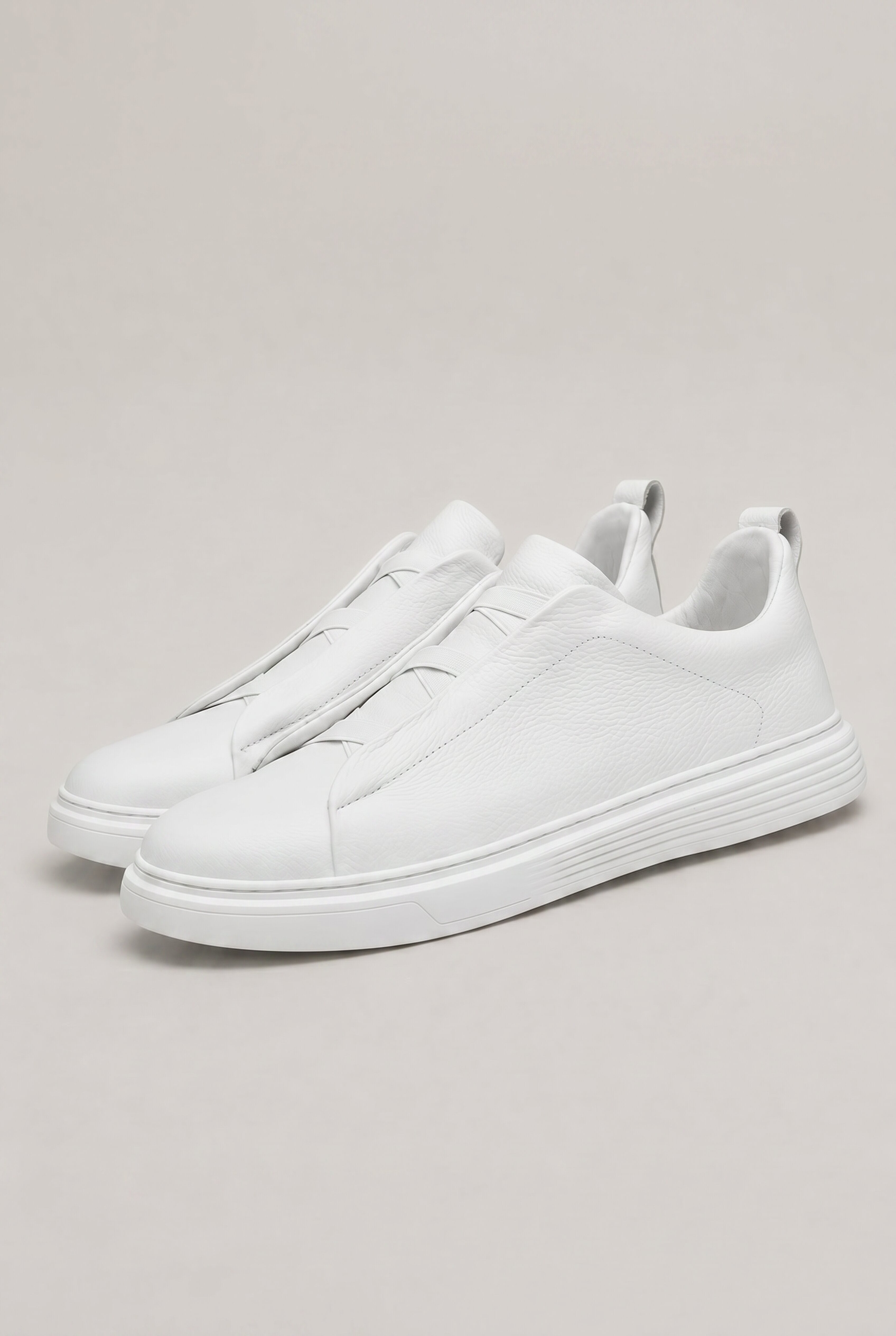 ZENTHROX LEATHER SNEAKERS – WHITE