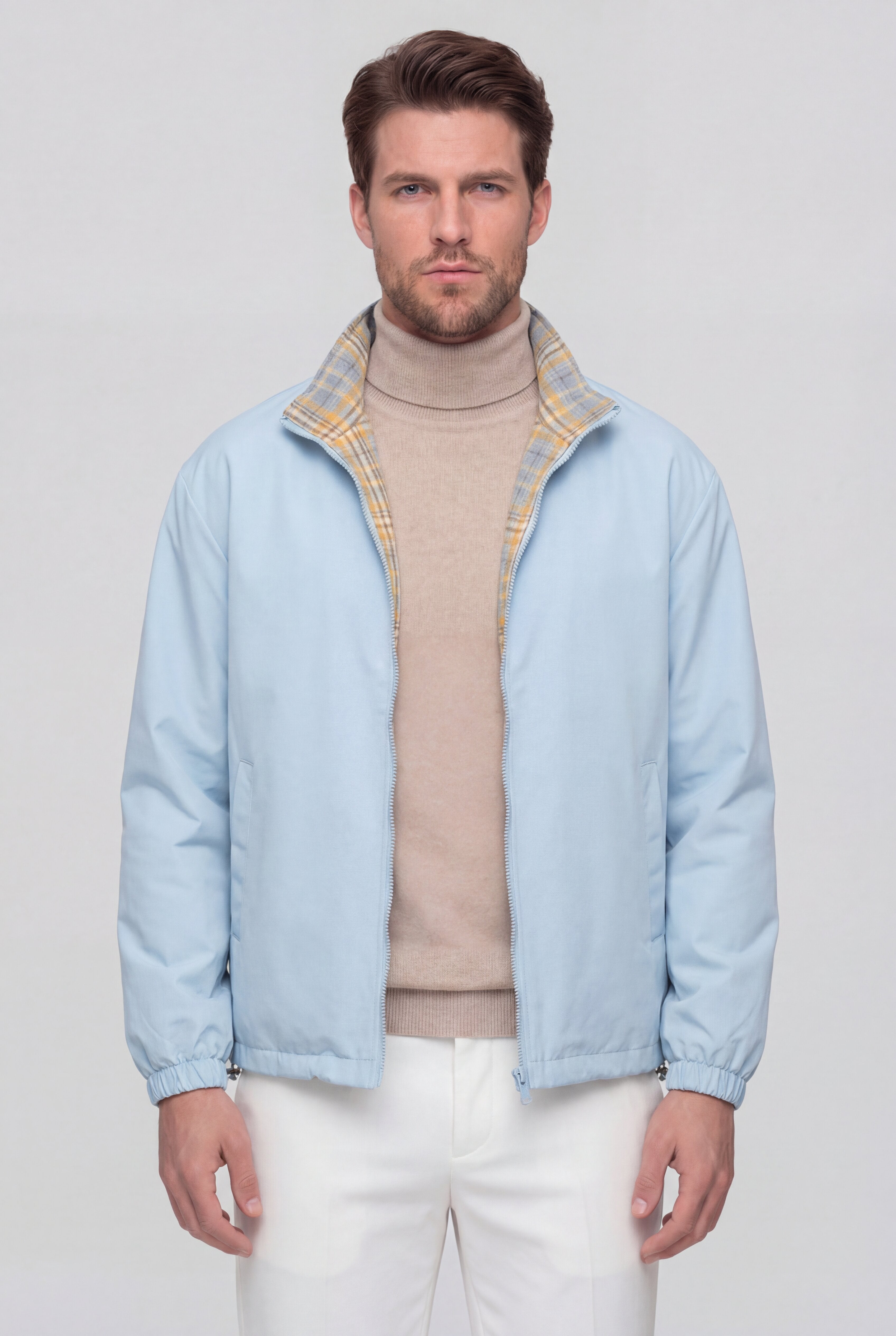 ZENVARO REVERSIBLE JACKET - BLUE