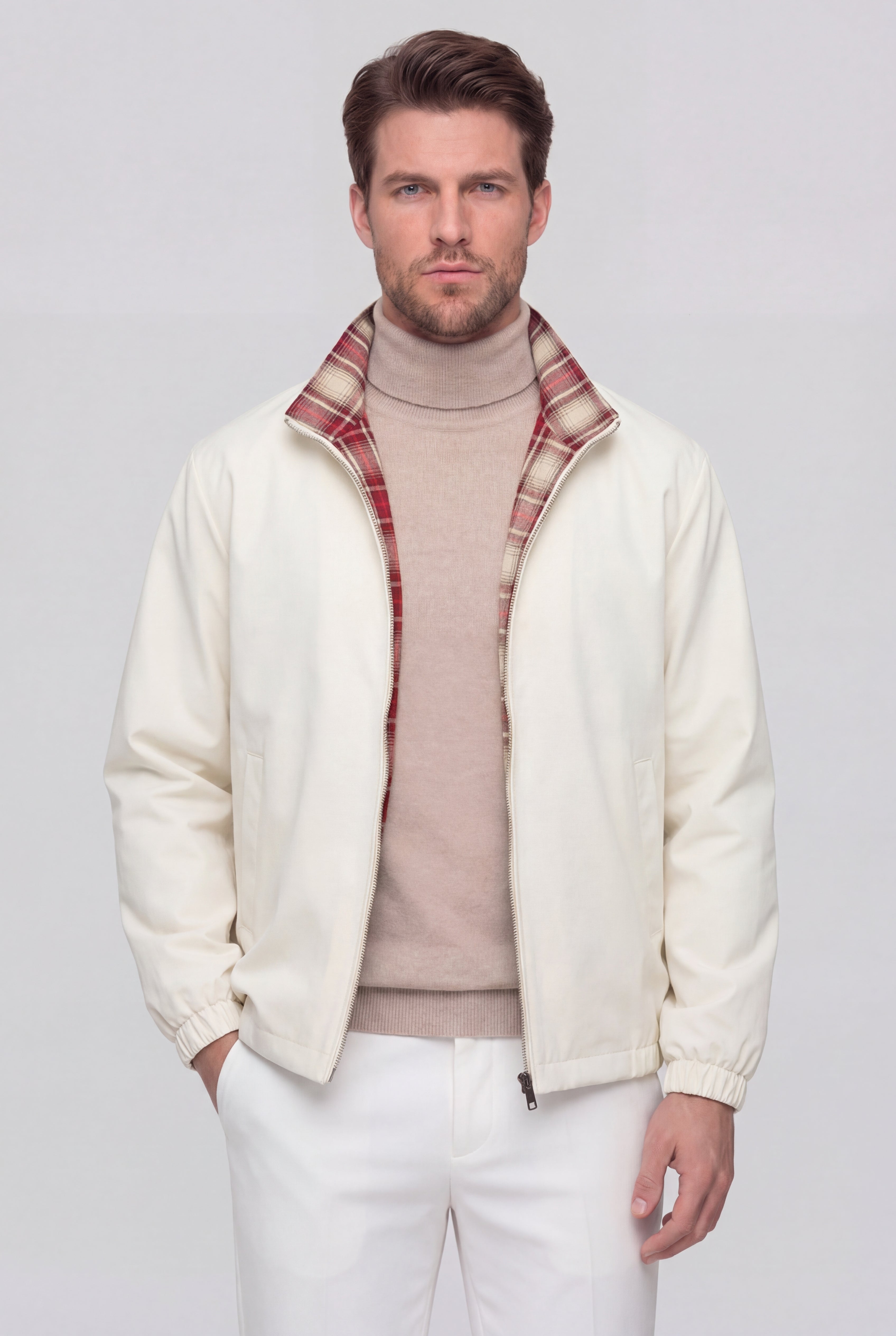 ZENVARO REVERSIBLE JACKET - KHAKI