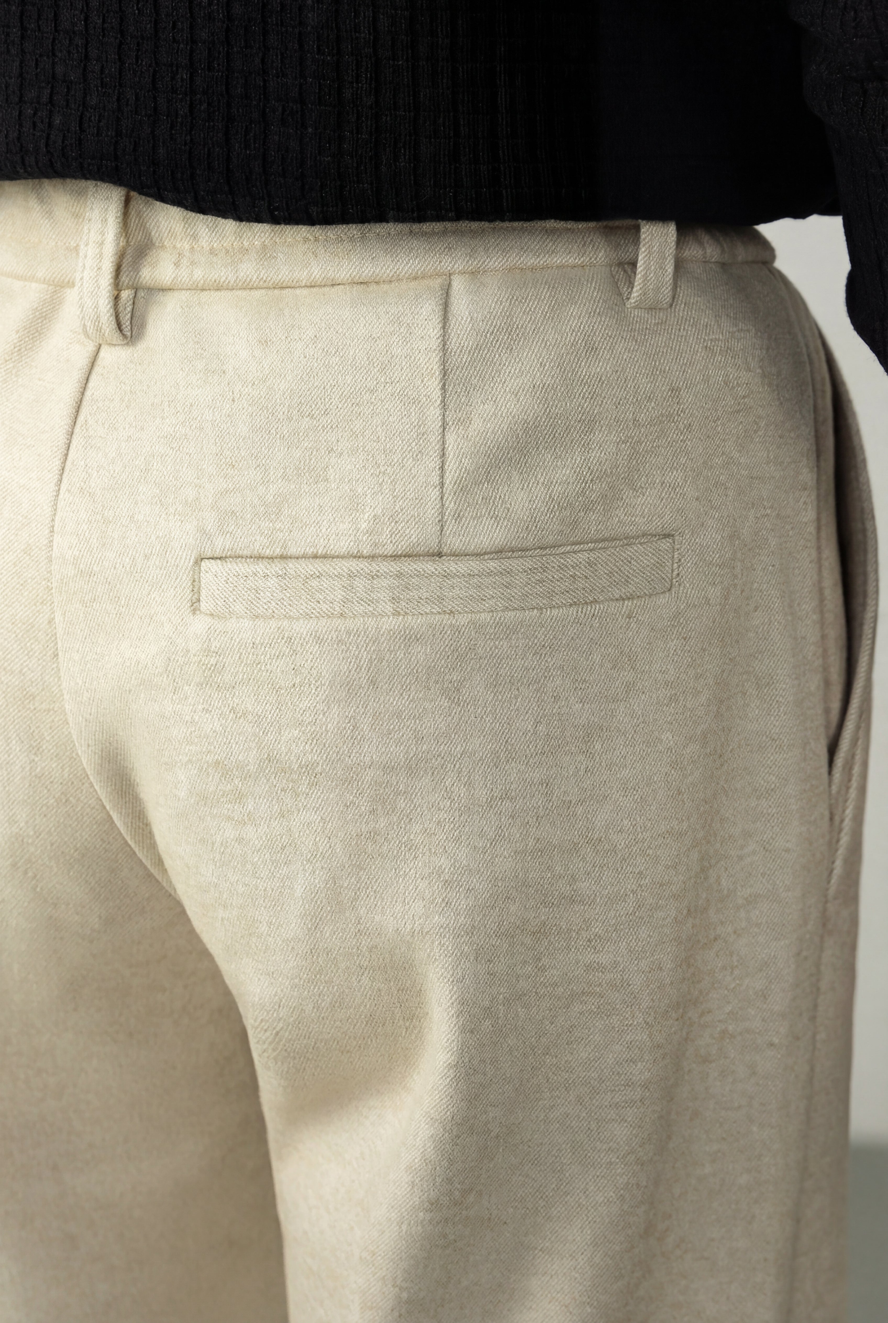 ZENVIO WOOL BLEND TROUSERS – BEIGE