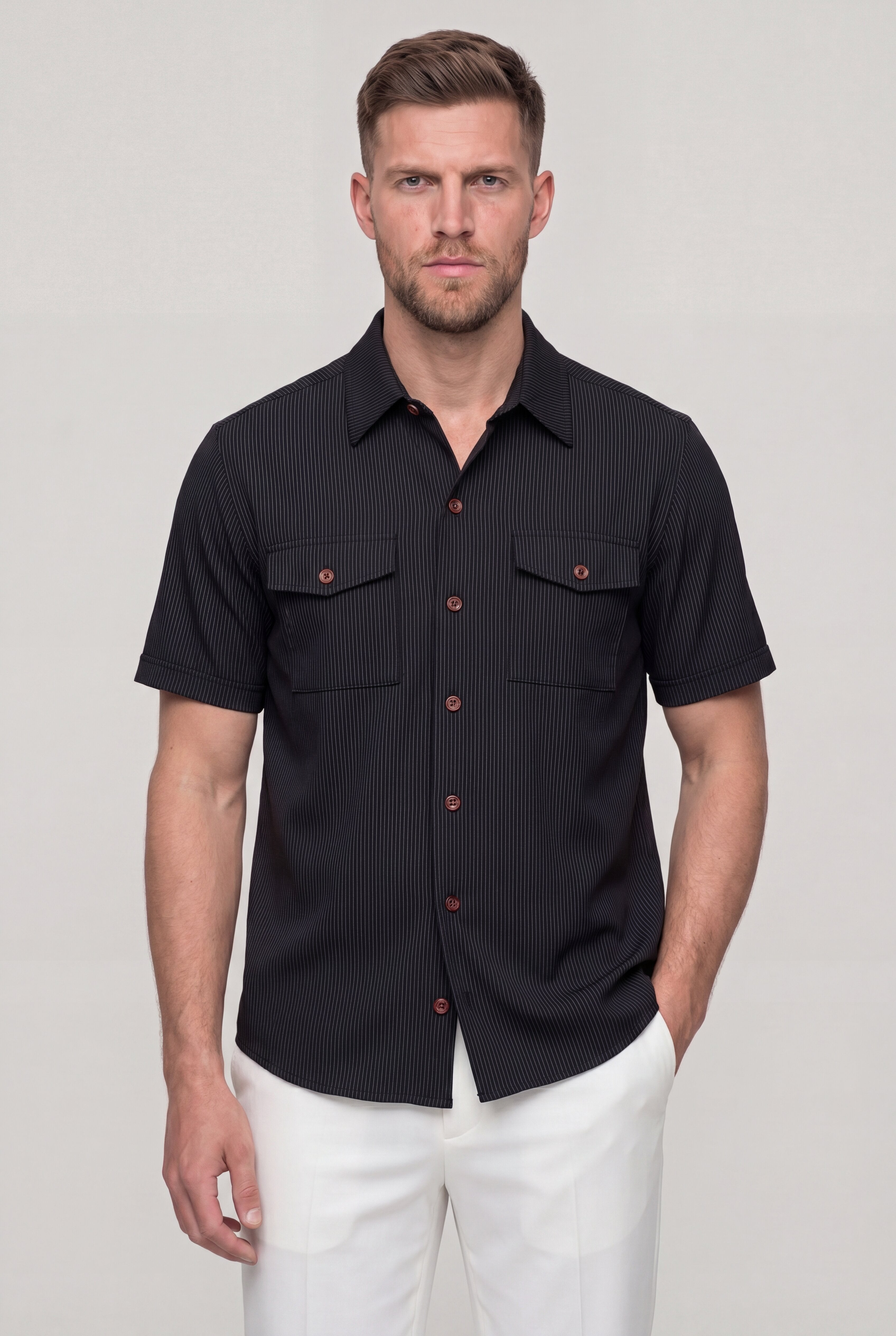 ZORVANE UTILITY SHIRT – BLACK