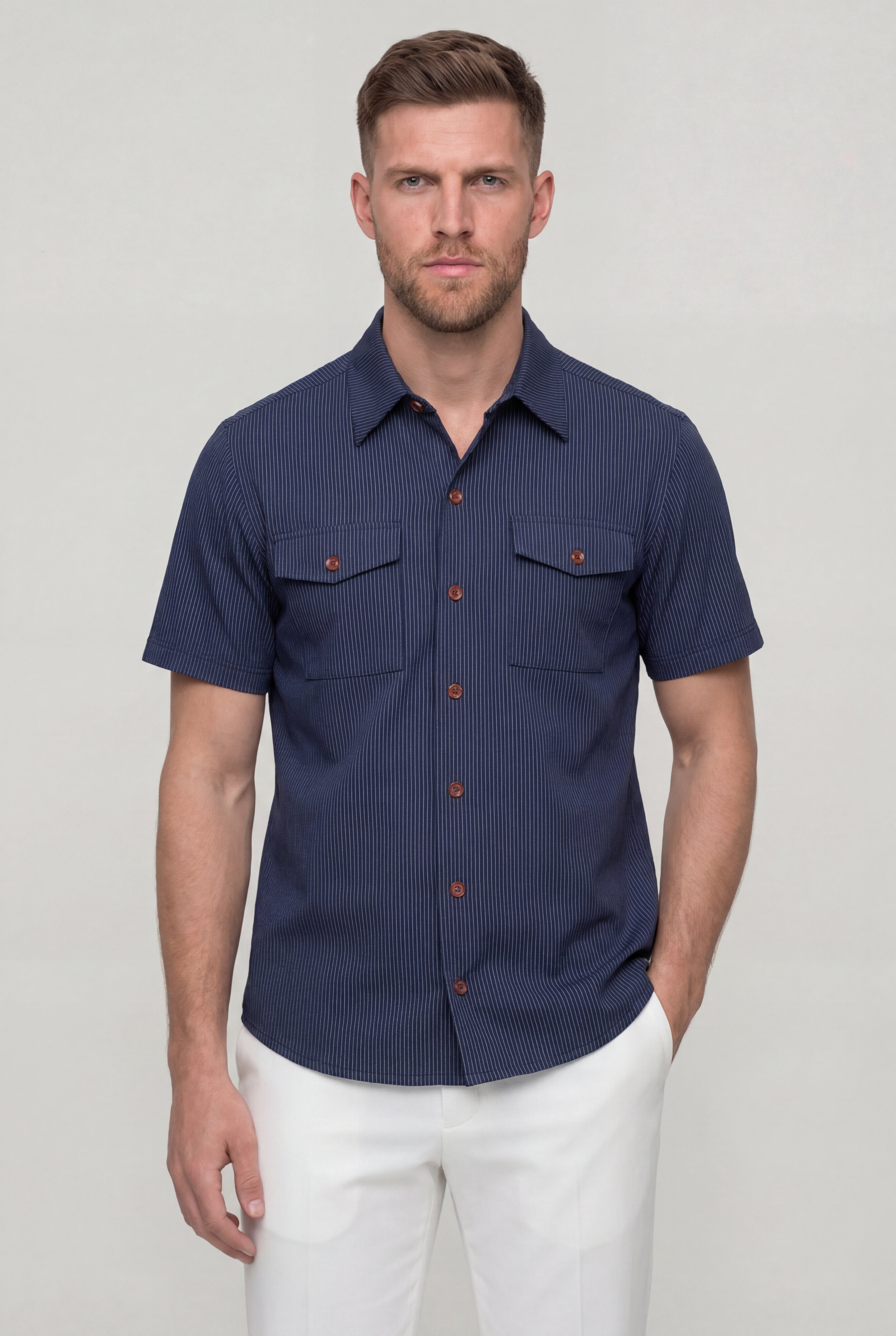 ZORVANE UTILITY SHIRT – NAVY