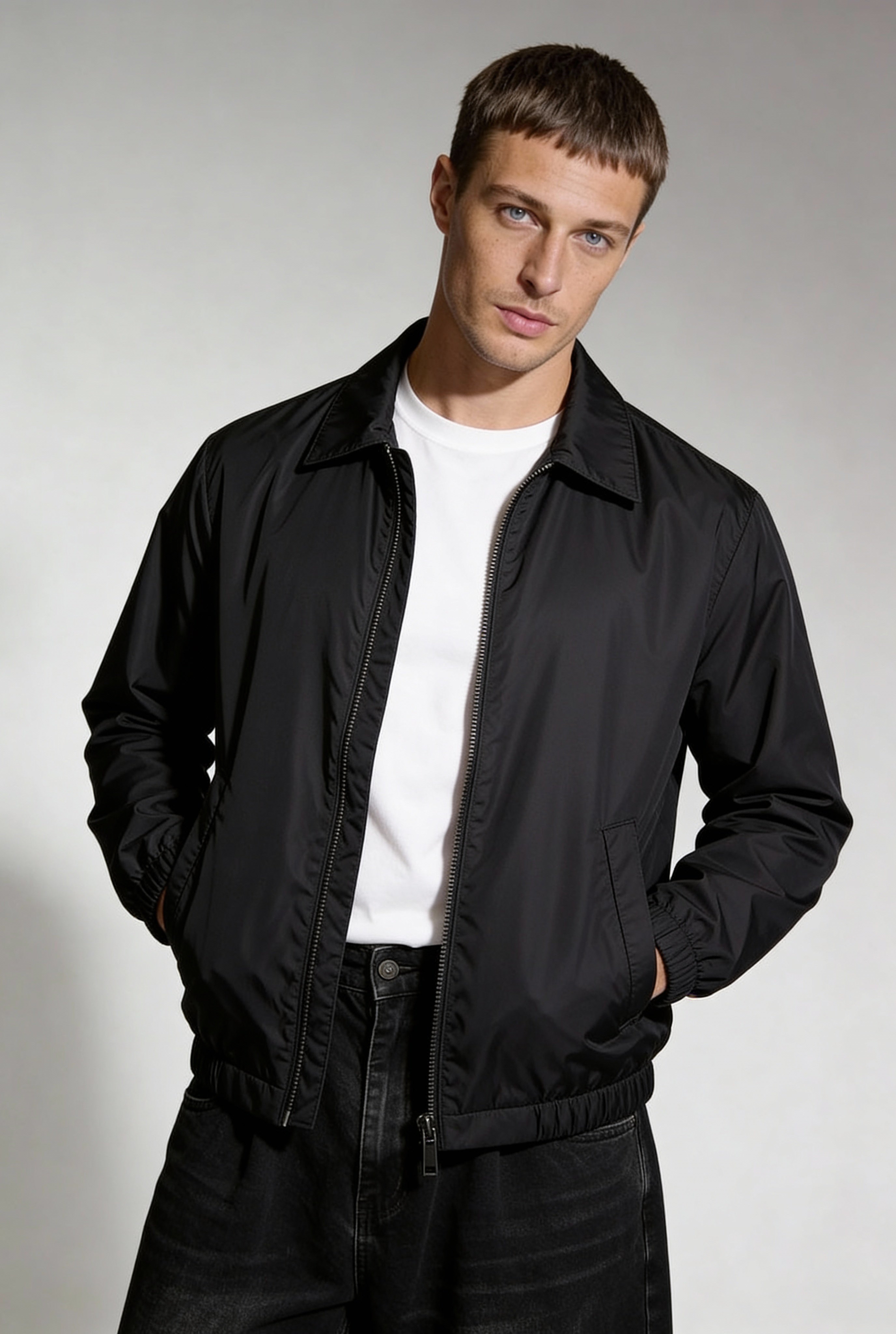 ELDRIC LIGHTWEIGHT FULL-ZIP JACKET – BLACK