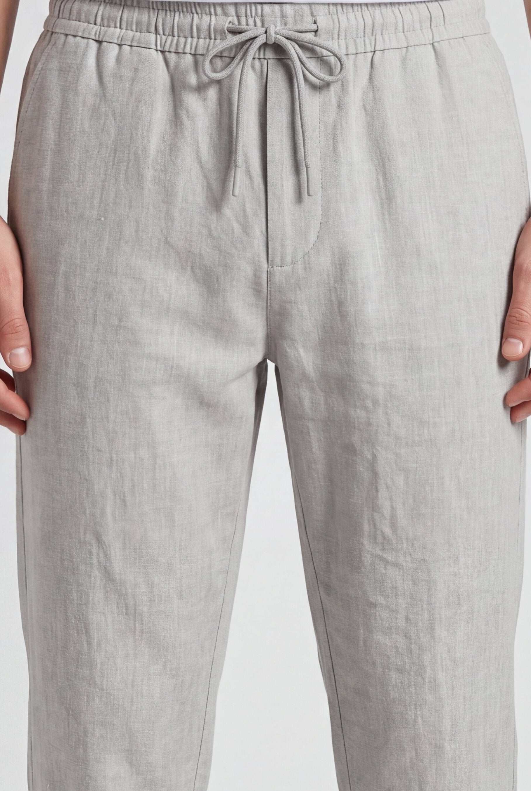 RENZIO LINEN TROUSERS – GRAY